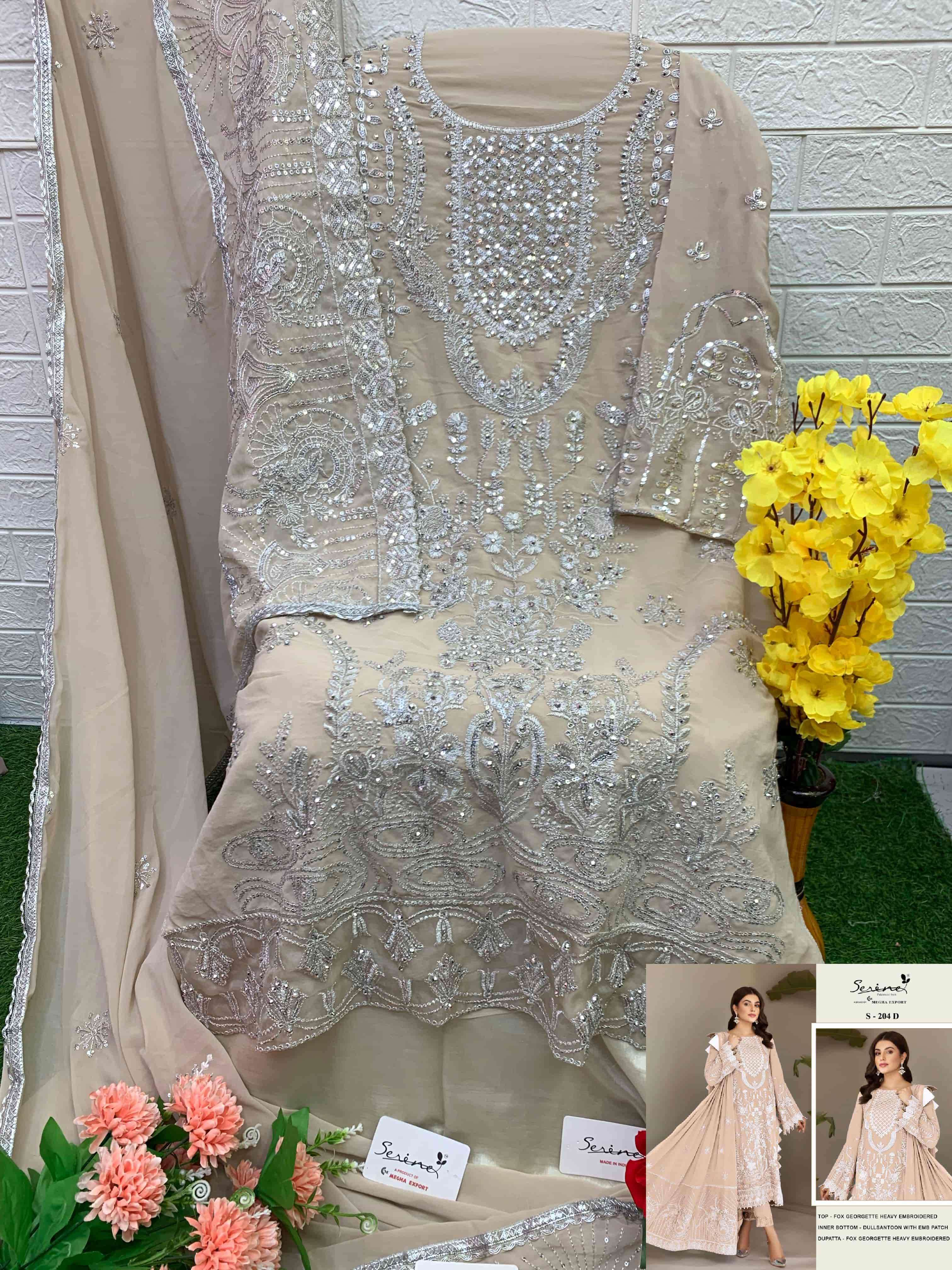 Megha Export S 204 Colors Pakistani Festive Wear Style Designer Salwar Suit Wholesalers view 8