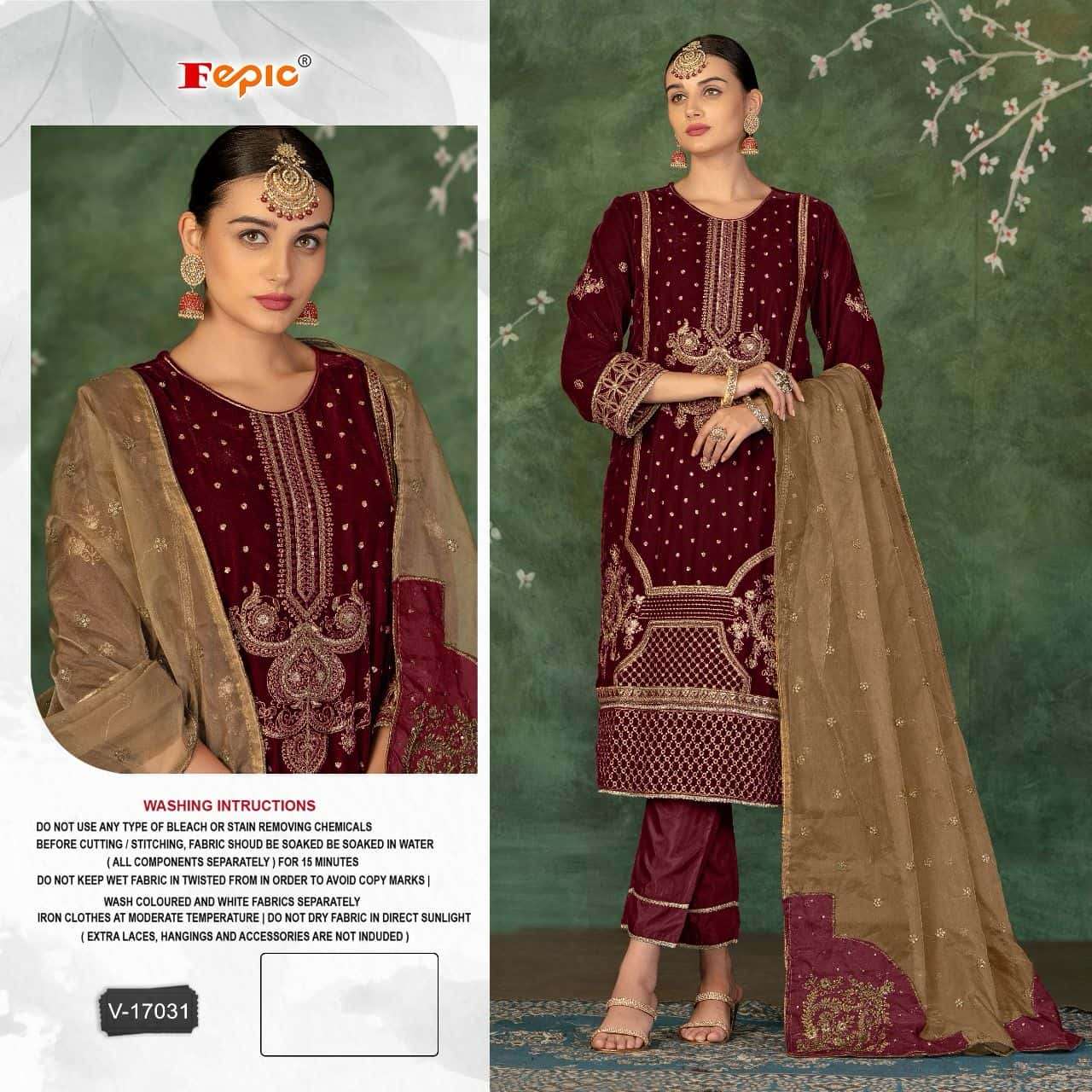Fepic V 17031 Colors Pakistani Winter Wear Style Designer Festive Collection view 3