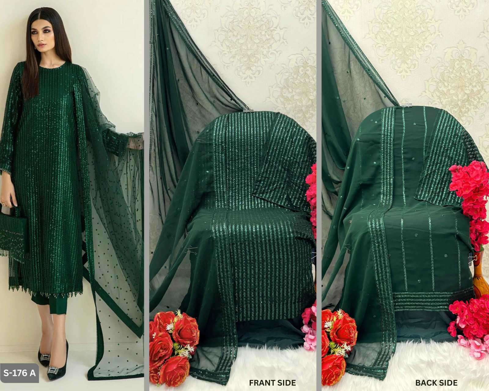 Shanaya S 176 Colors Designer Sequans Work Pakistani Dress Latest Collection view 8