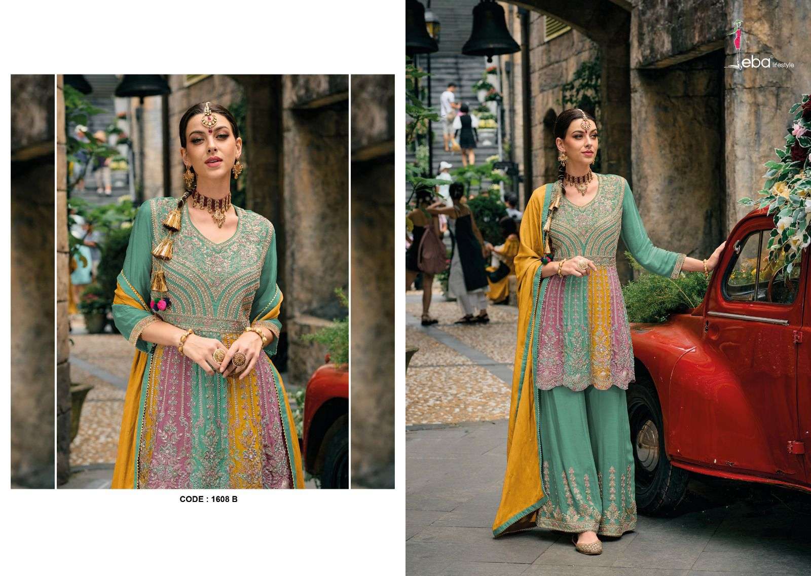 Eba Lifestyle Barbie Color Edition Branded Latest Designer Wedding Suit Readymade Designs view 2