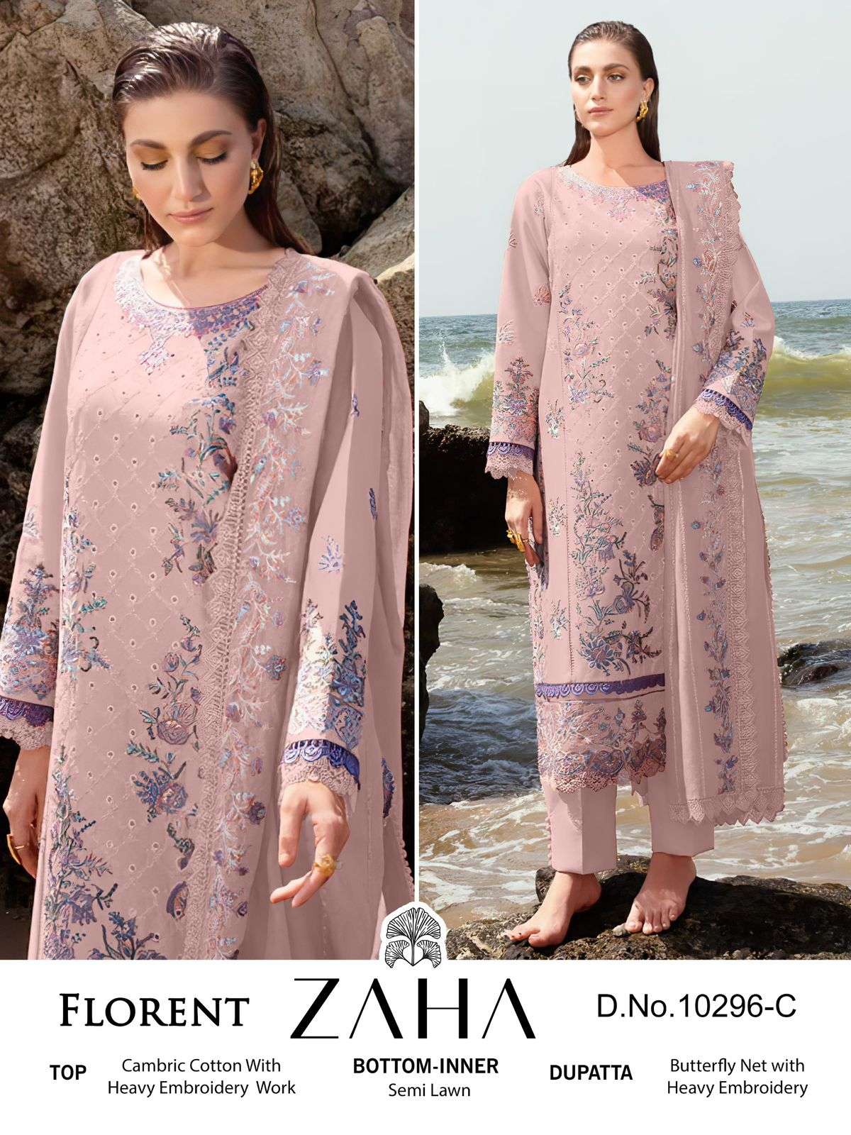 Zaha Florent 10296 Colors Pakistani Cotton Dress Catalog Exporters Buy Online view 8