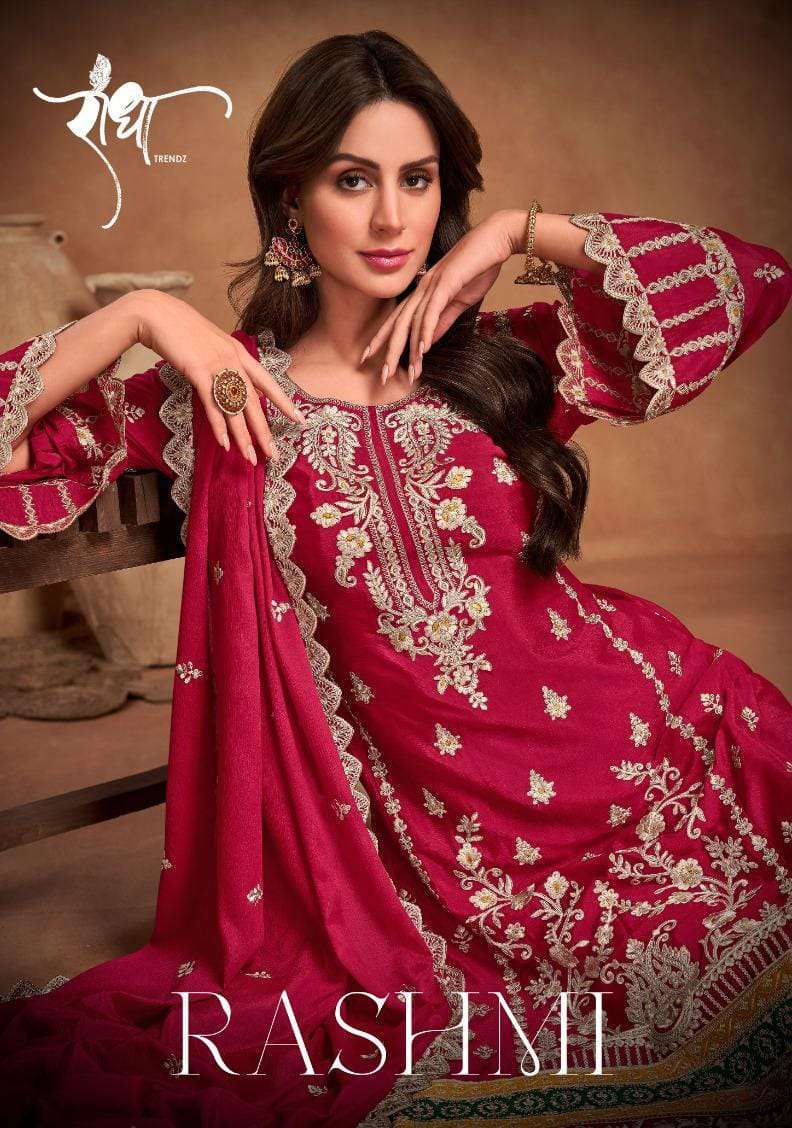 Radha Trendz Rashmi Designer Straight Palazzo Dress Readymade Collection view 4
