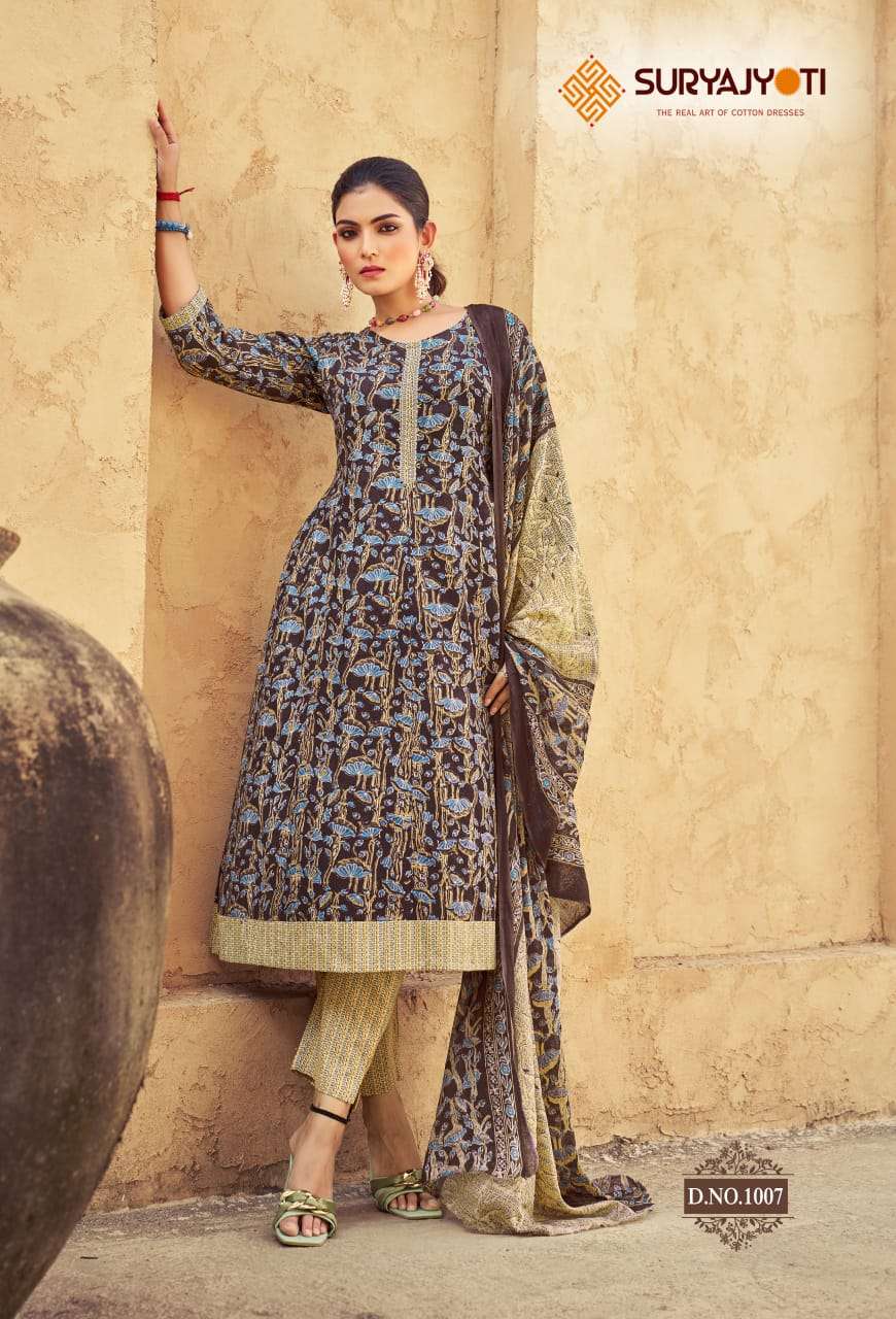 Rashmika Cotton Anarkali Suit Set view 3