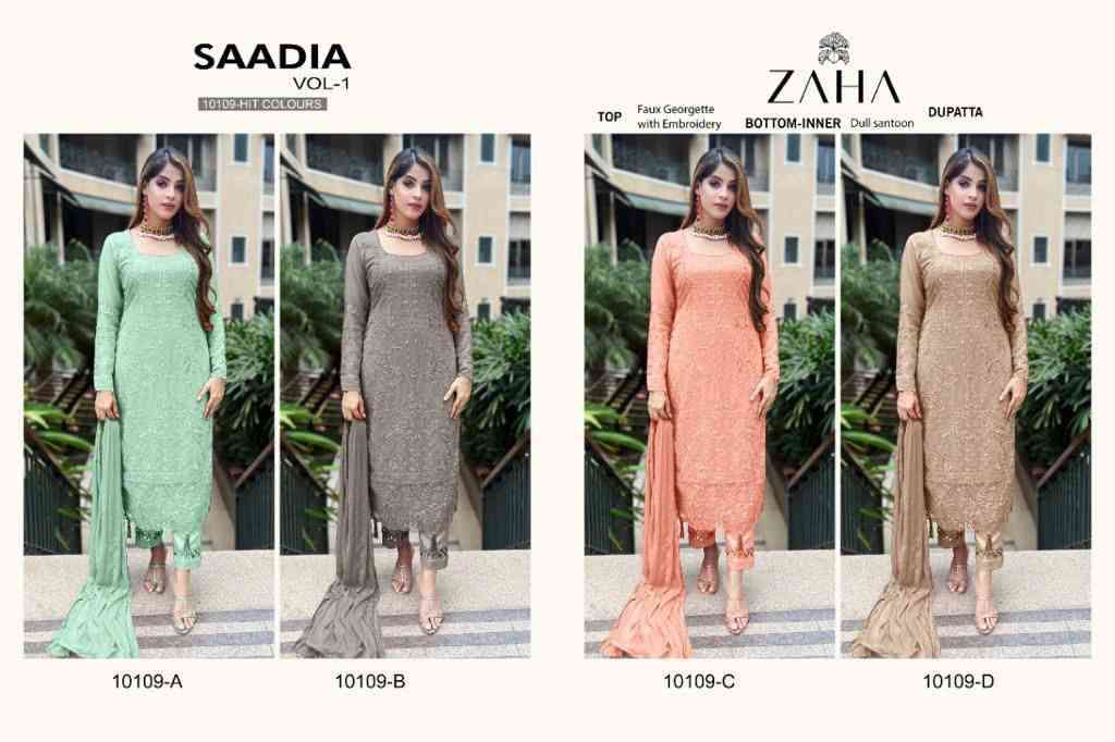 Zaha Saadia Vol 1 Heavy Work Pakistani Salwar Suit view 13