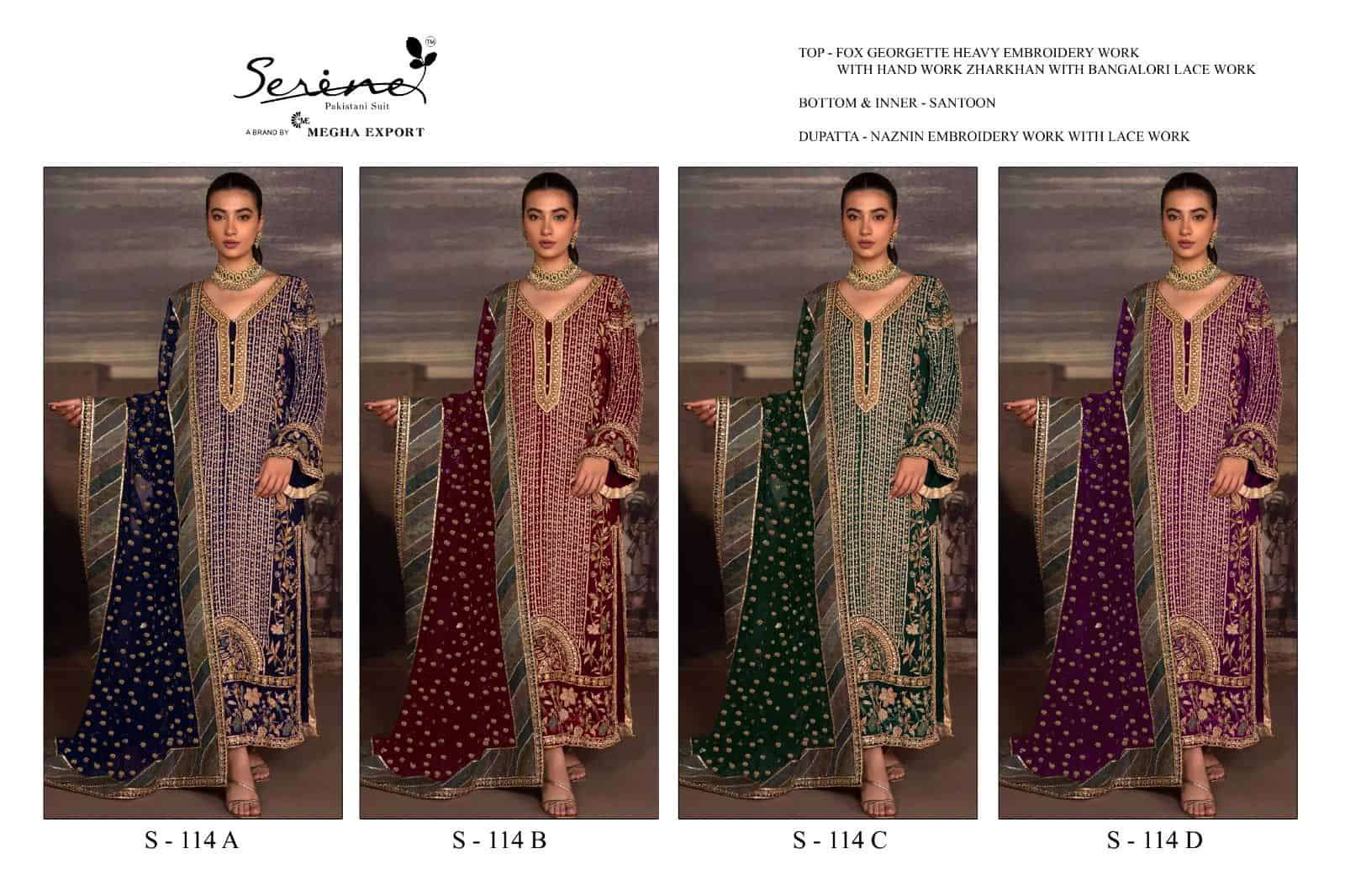 Megha Exports S 114 Colors Designer Work Pakistani Dress view 5