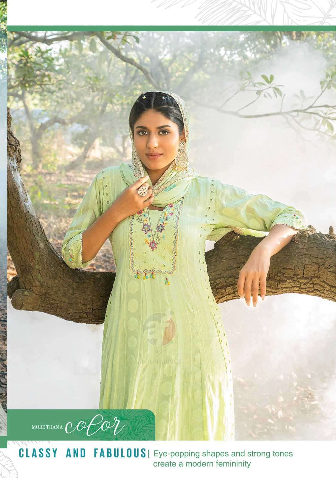 Af Stock Out Rhythm By Anju Fabrics Festive Designs Anarkali Style 3 Piece Pair Catalog view 9