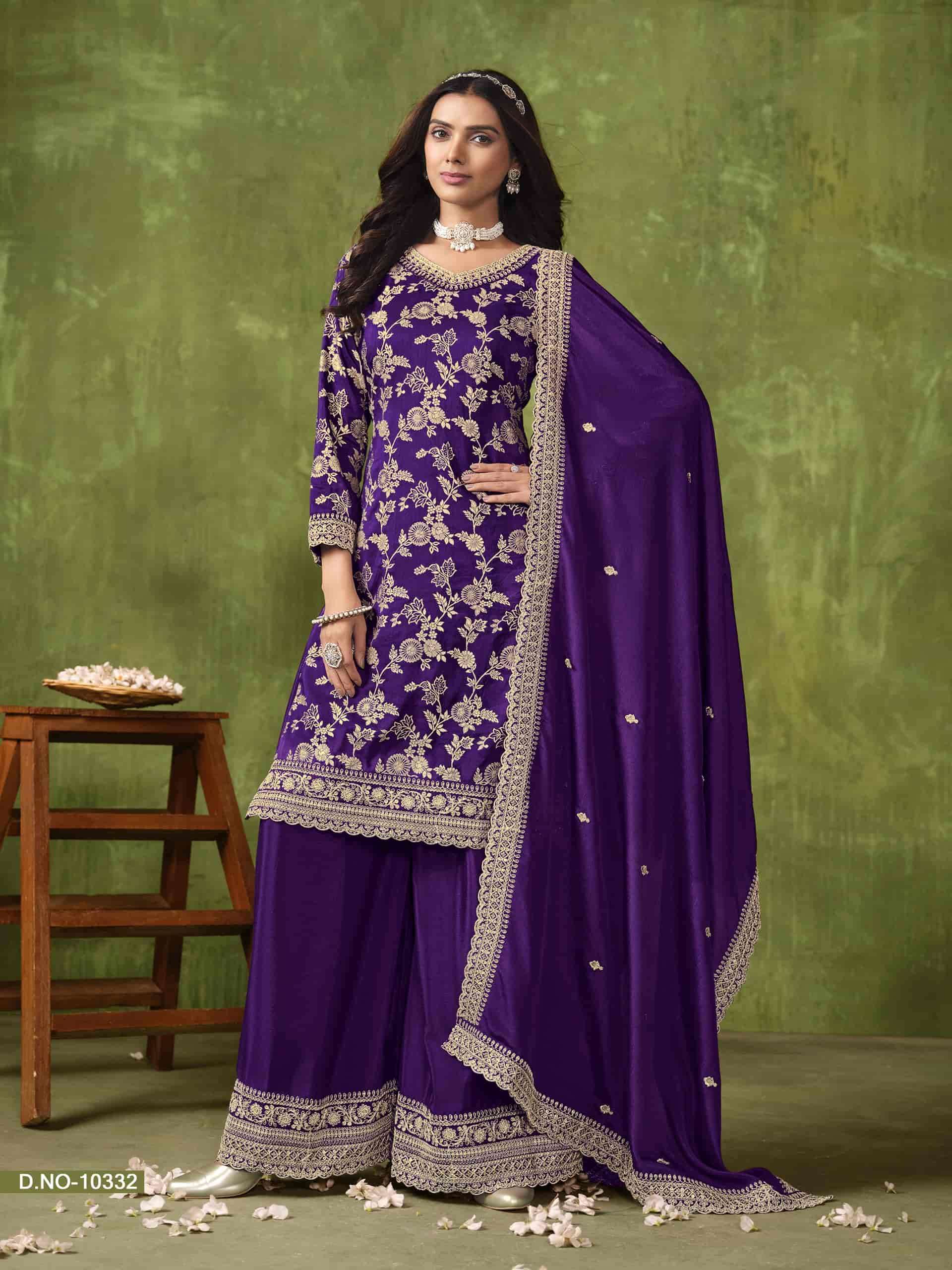 Anjubaa Vol 33 Party Wear Style Designer Sharara Suit Wholesalers view 7