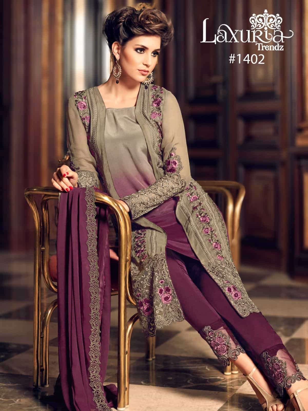 Laxuria Trends 1402 Latest Designer Tunic Embroidered Readymade Collection view 2