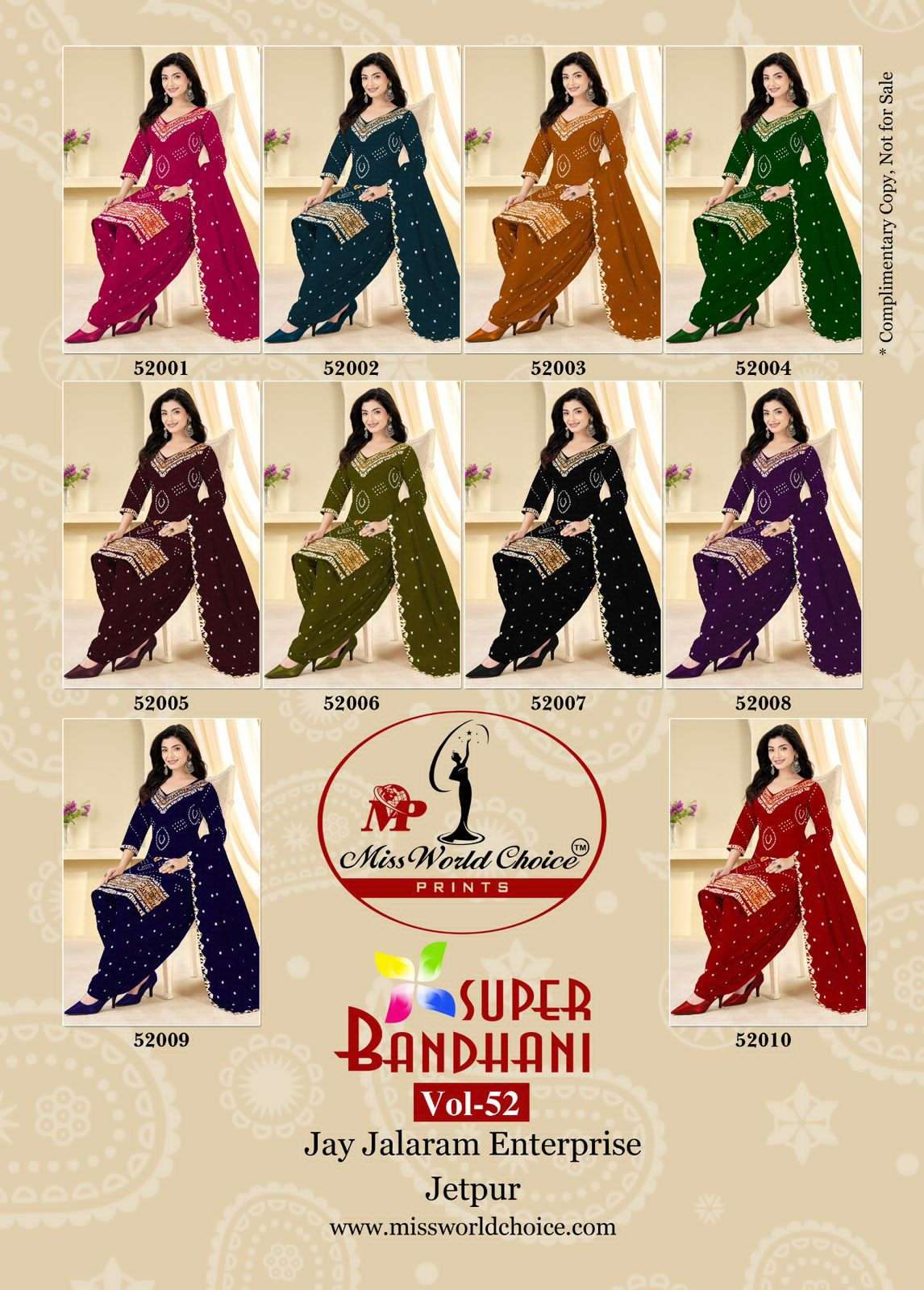 Miss World Choice Super Bandhani Vol 52 Pure Cotton Bandhani Suit view 3