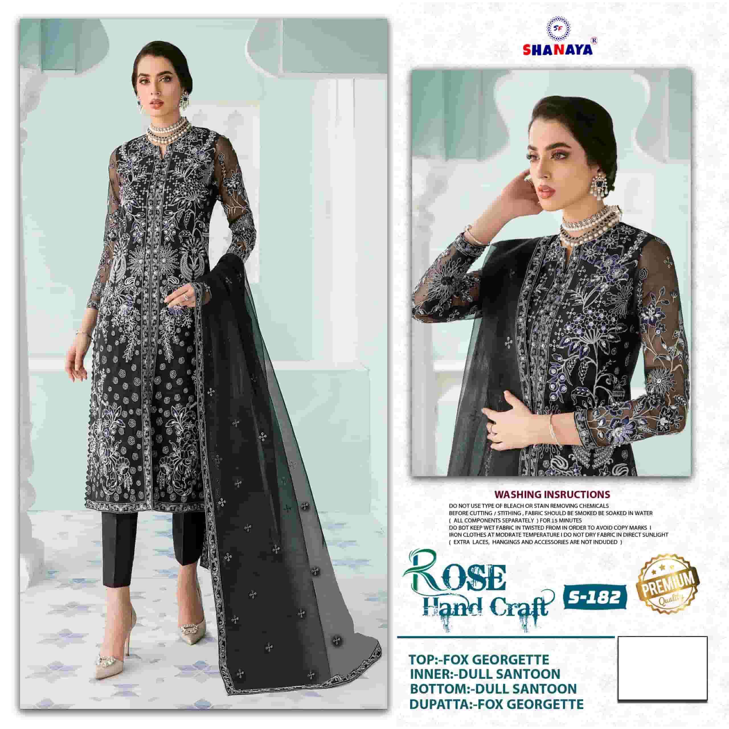 Shanaya S 182 Pakistani Heavy Designer Style Georgette Suit Exporter view 3