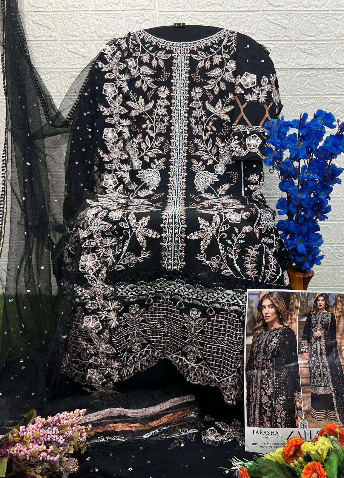 Zaha Farasha Vol 1 10314 To 10317 Pakistani Fancy Dress Buy Online view 8
