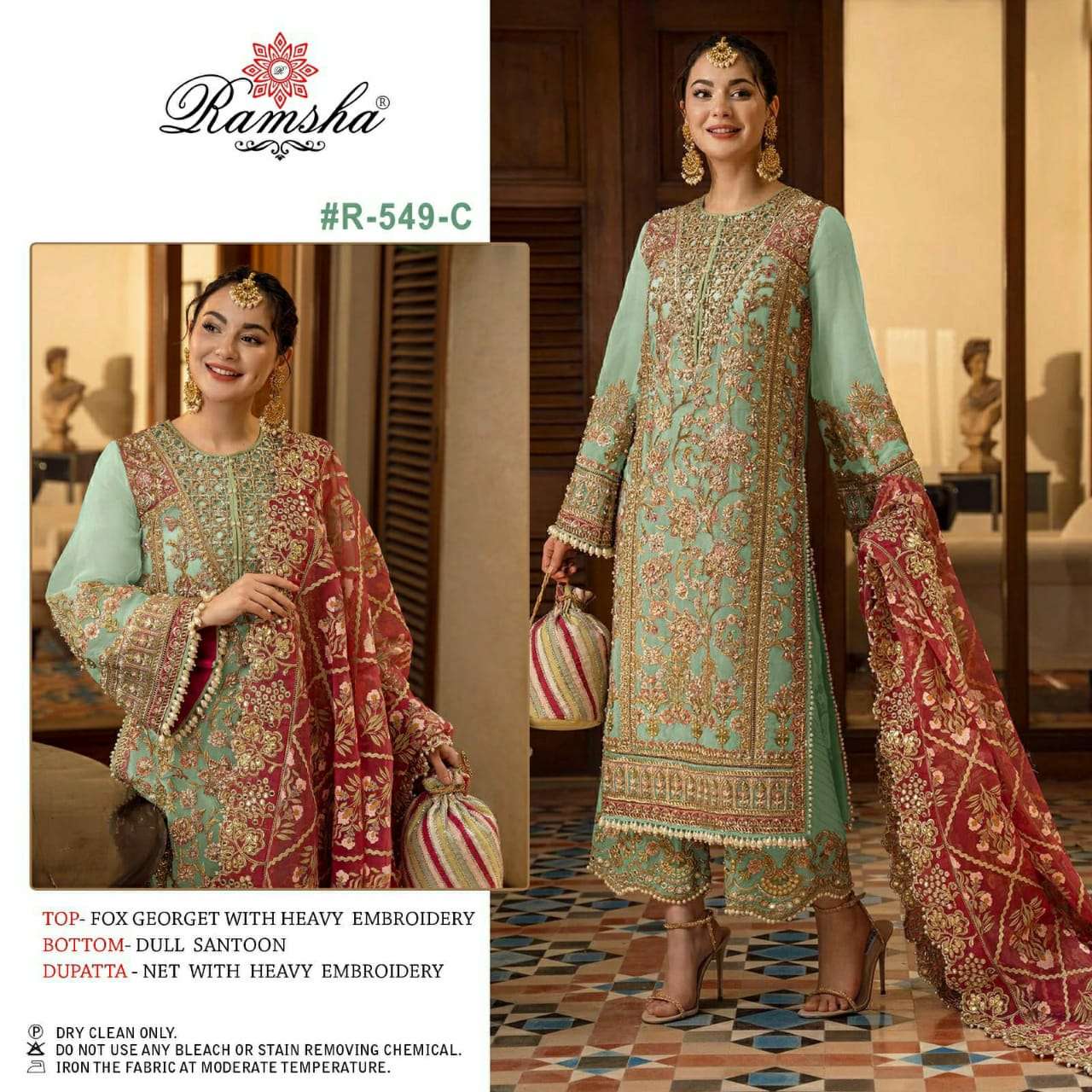 Ramsha R 549 Nx Heavy Work Pakistani Dress New Collection view 3