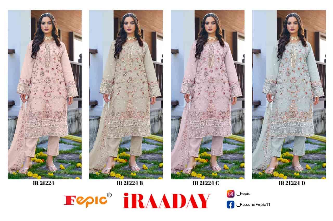 Fepic IR 21224 Colors Pakistani Style Designer Organza Salwar Suit Wholesalers view 5
