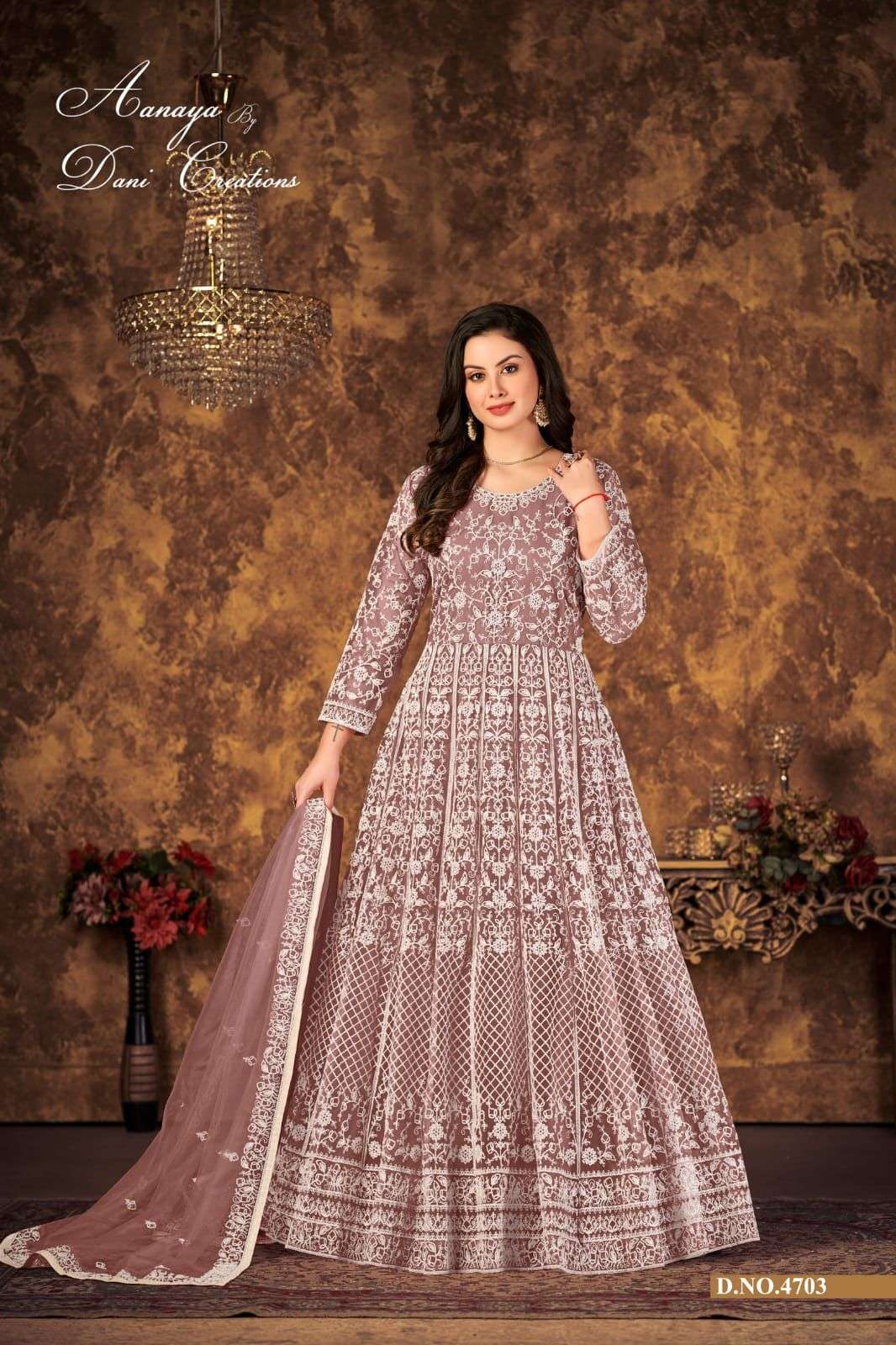 Aanaya Vol 147 Designer Party Wear Net Anarkali Gown view 2