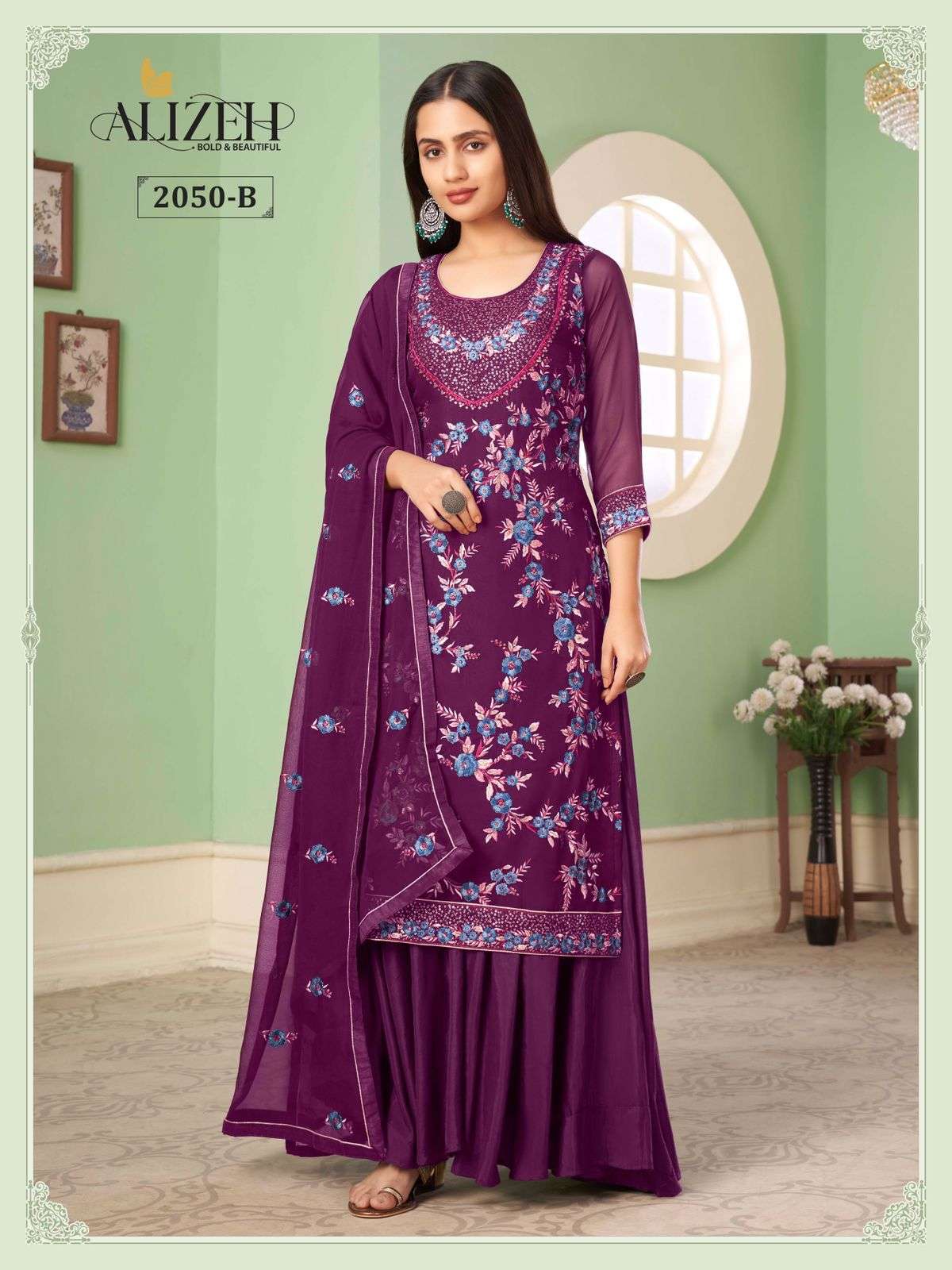 Alizeh Zaida Vol 10 Party Wear Sharara Salwar Kameez New Collection view 23