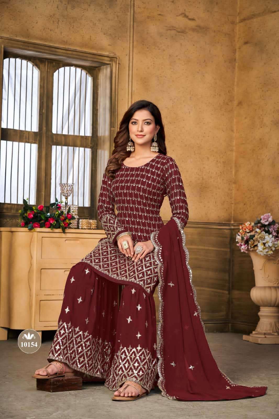 Anjubaa Vol 15 Heavy Designer Gharara Suit Partywear Collection New Arrivals view 5