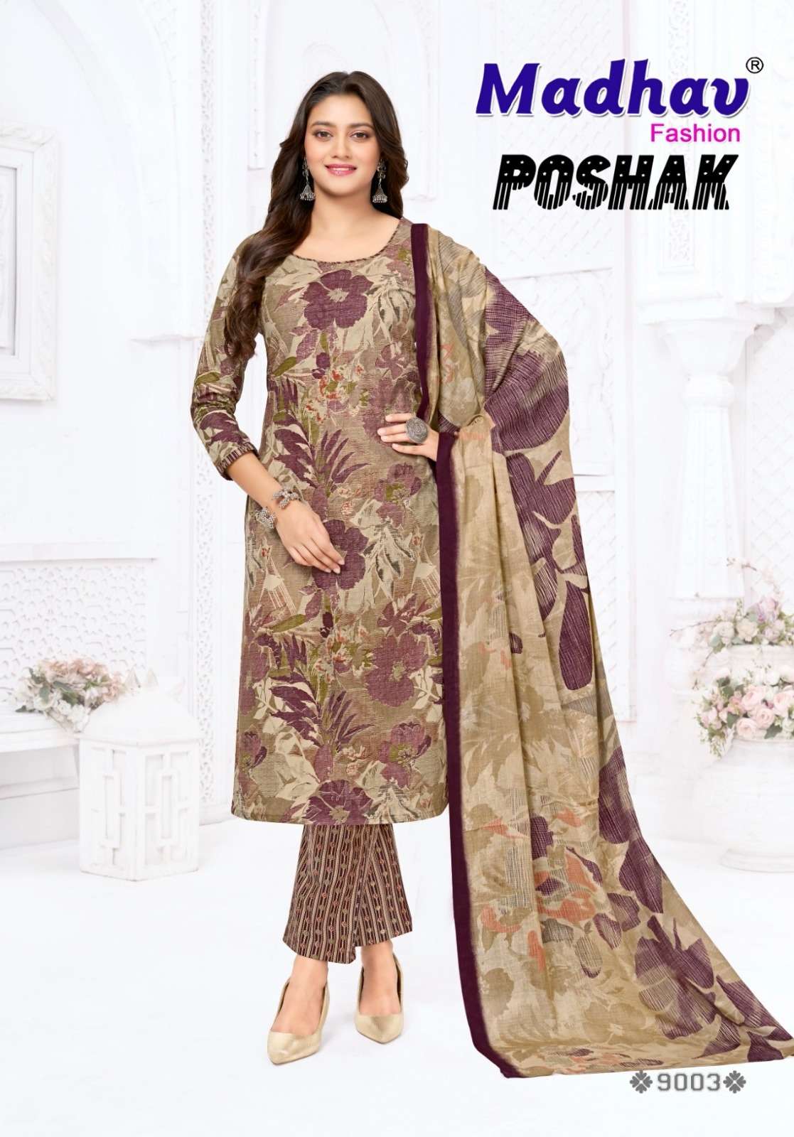 Madhav Fashion Poshak Vol 9 Unstitch Cotton Ladies Suit view 8