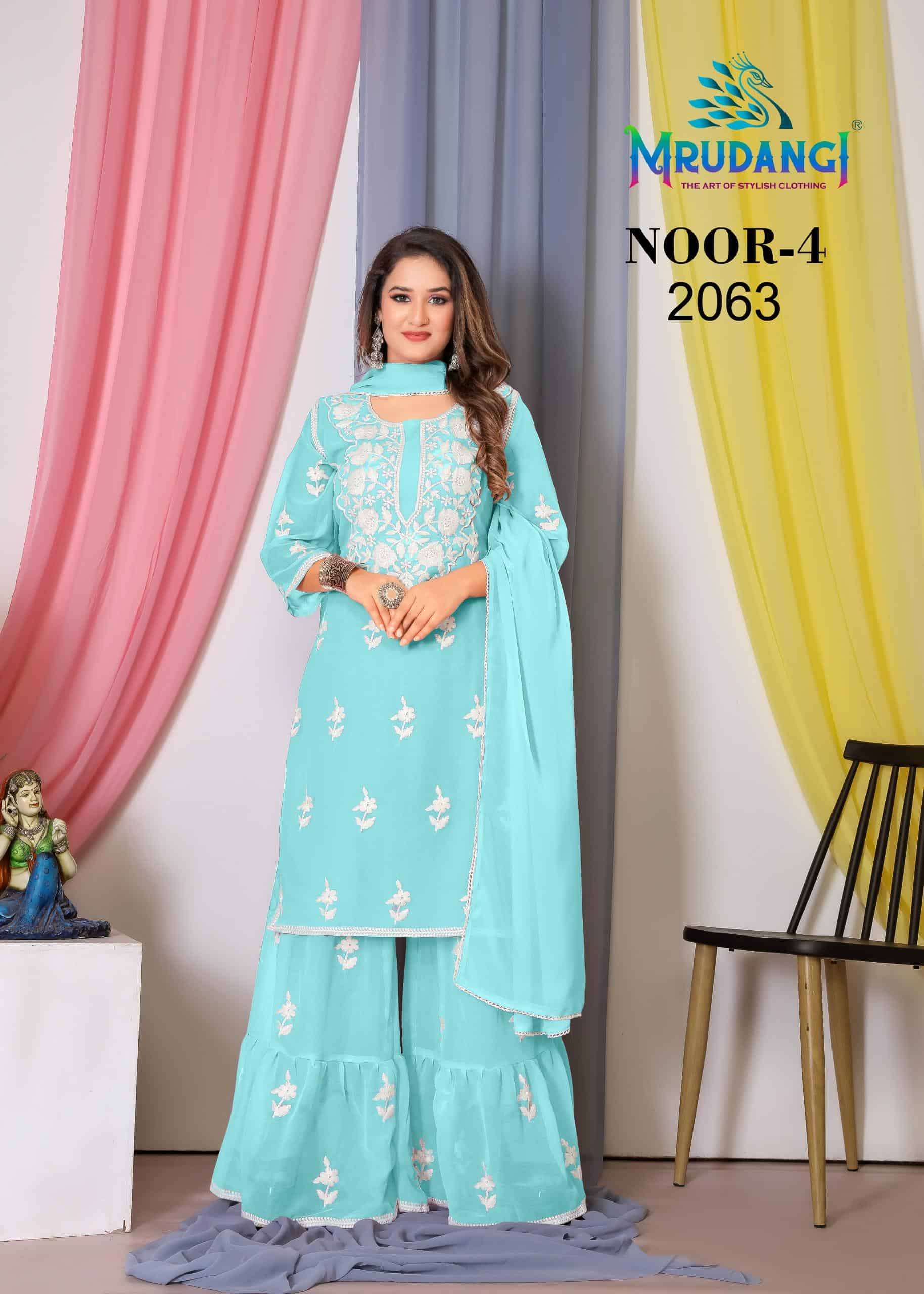 Mrudangi Noor Vol 4 Fancy Embroidered Designer Suits Wholesalers view 6