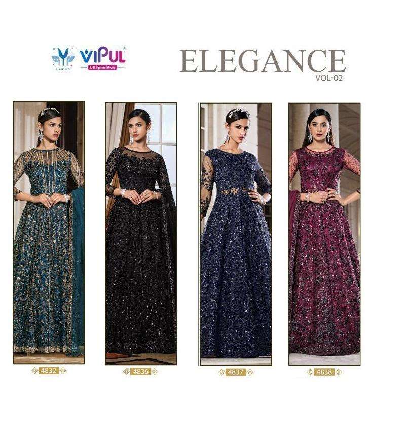 Vipul Elegance Vol 2 Nx Designer Anarkali Gown Party Wear Suit view 12