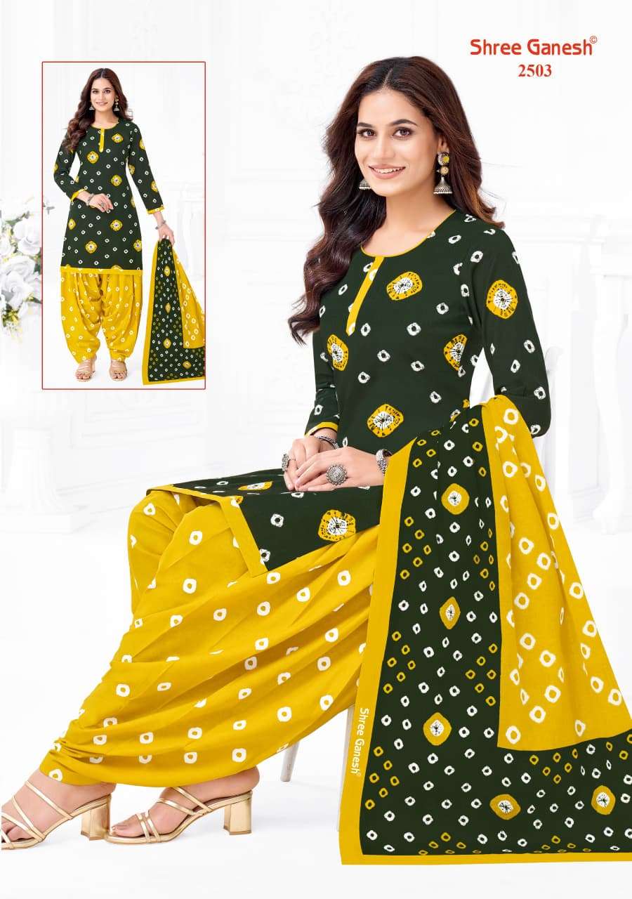 Shree Ganesh Bandhani Vol 5 Heavy Cotton Bandhani Suit view 9
