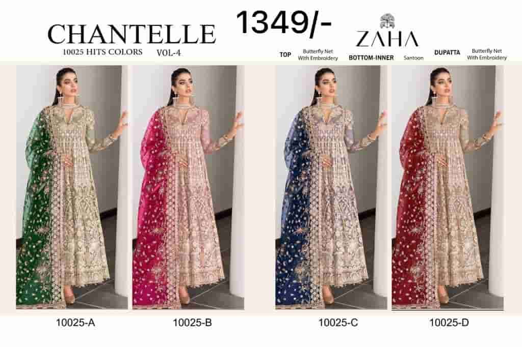 Zaha Chantelle Vol 4 10025 Hits Colors Party Wear Style Heavy Designer Suit Collection view 5