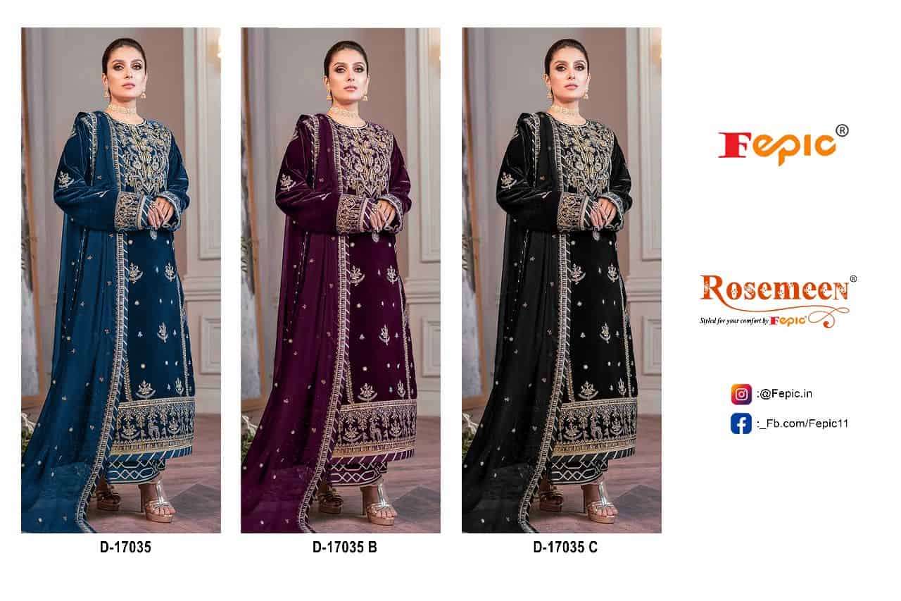 Fepic V 17035 Colors Pakistani Winter Wear Style Designer Salwar Suit Wholesalers view 4