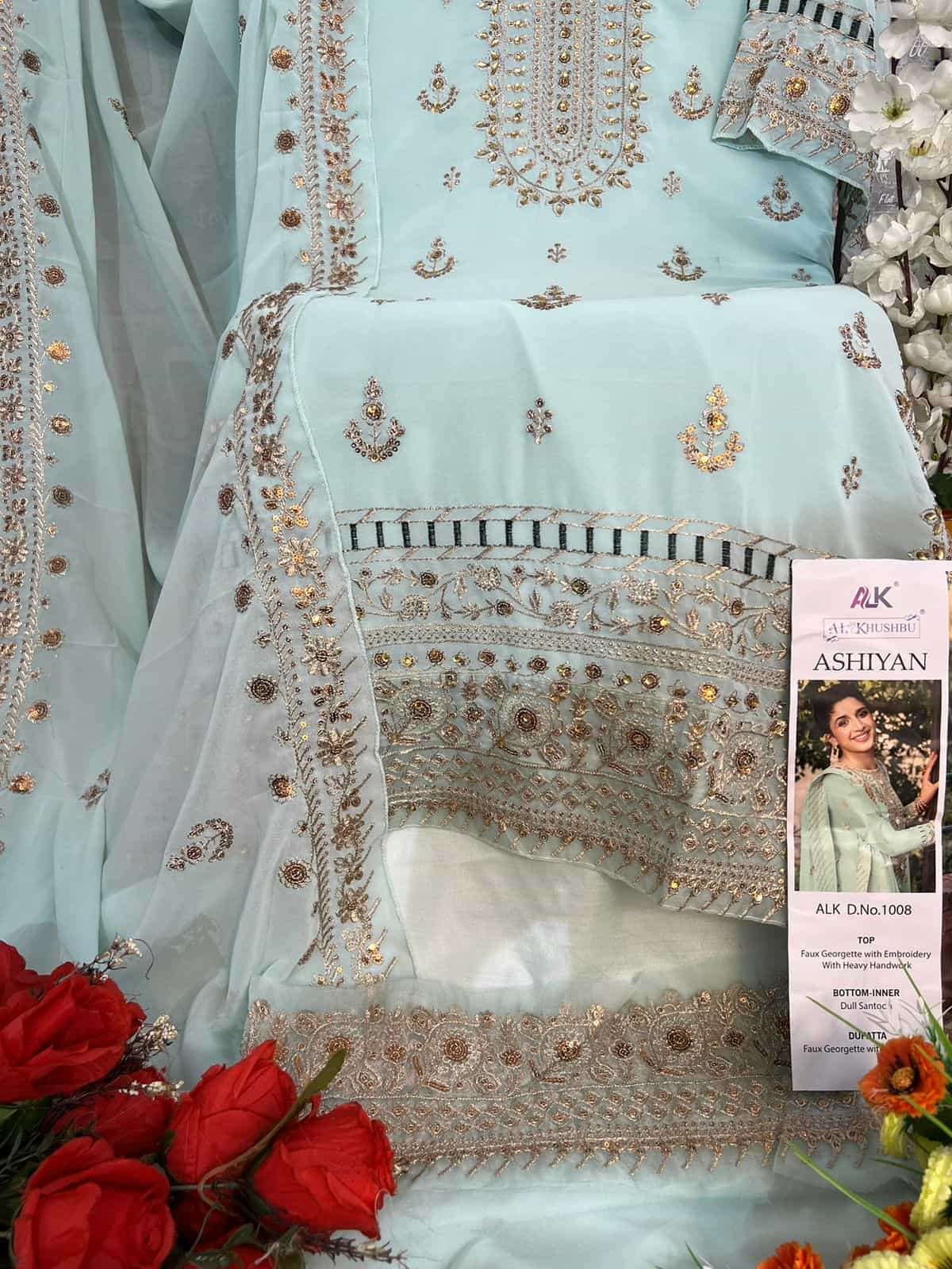 Al Khusbhu Ashiyan 1008 Georgette Suit view 3