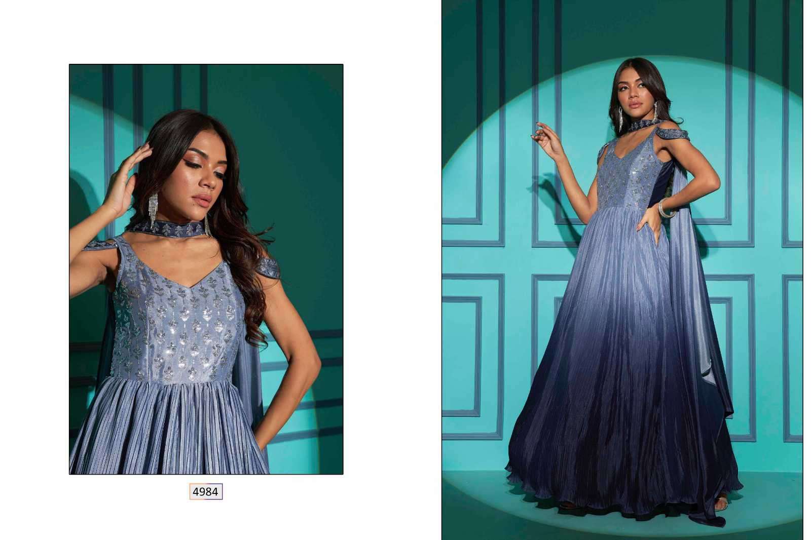Shubhkala Flory Vol 42 Designer Weeding Wear Gown New Collection view 11