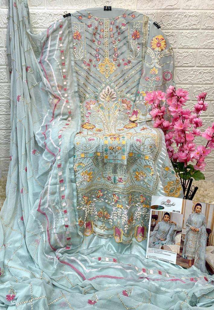Ramsha R-536 Pakistani Designer Party Wear Suit view 8