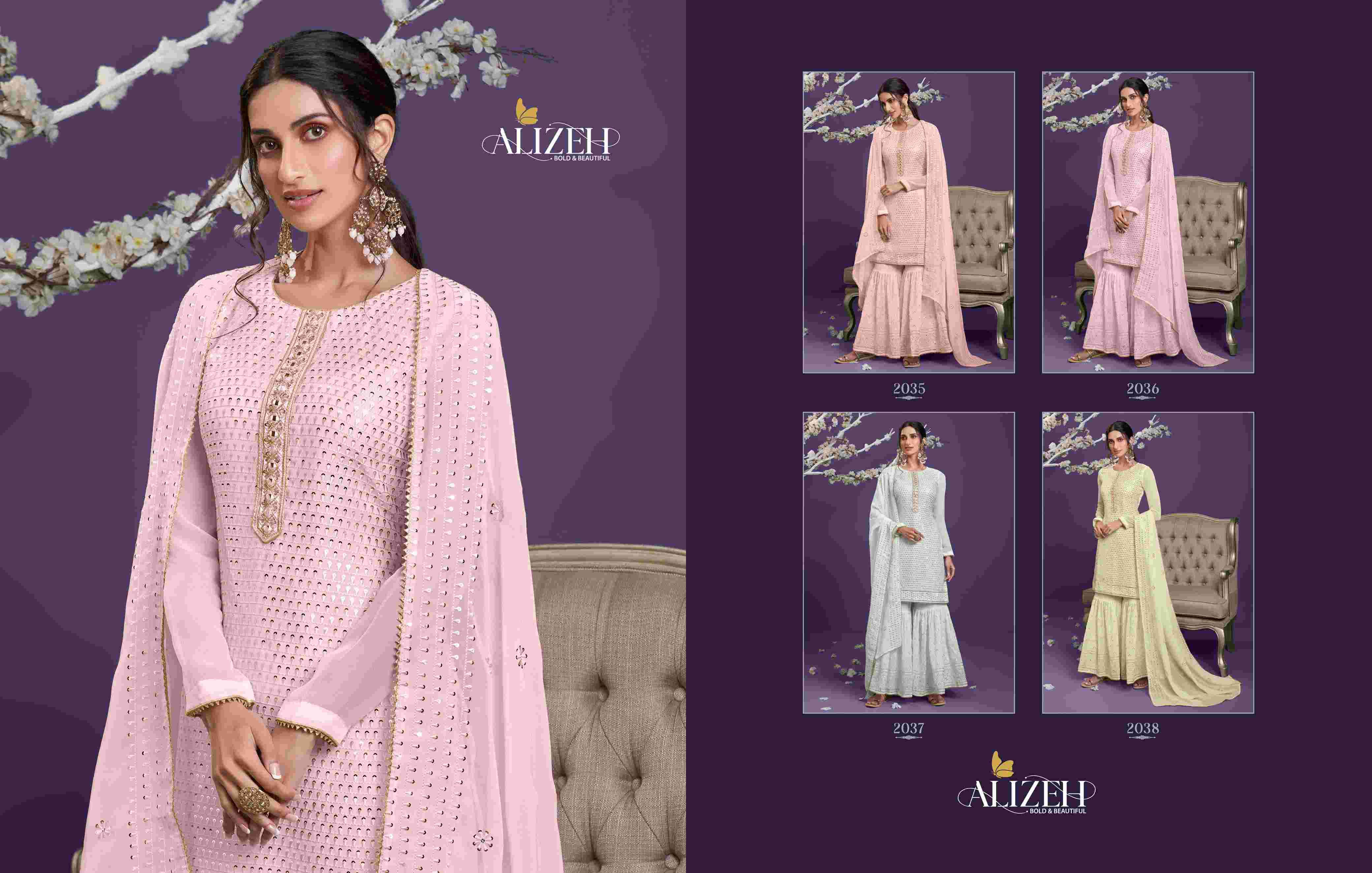 Alizeh Zaida Vol 9 Party Wear Gharara Sharara Dress Collection in view 6