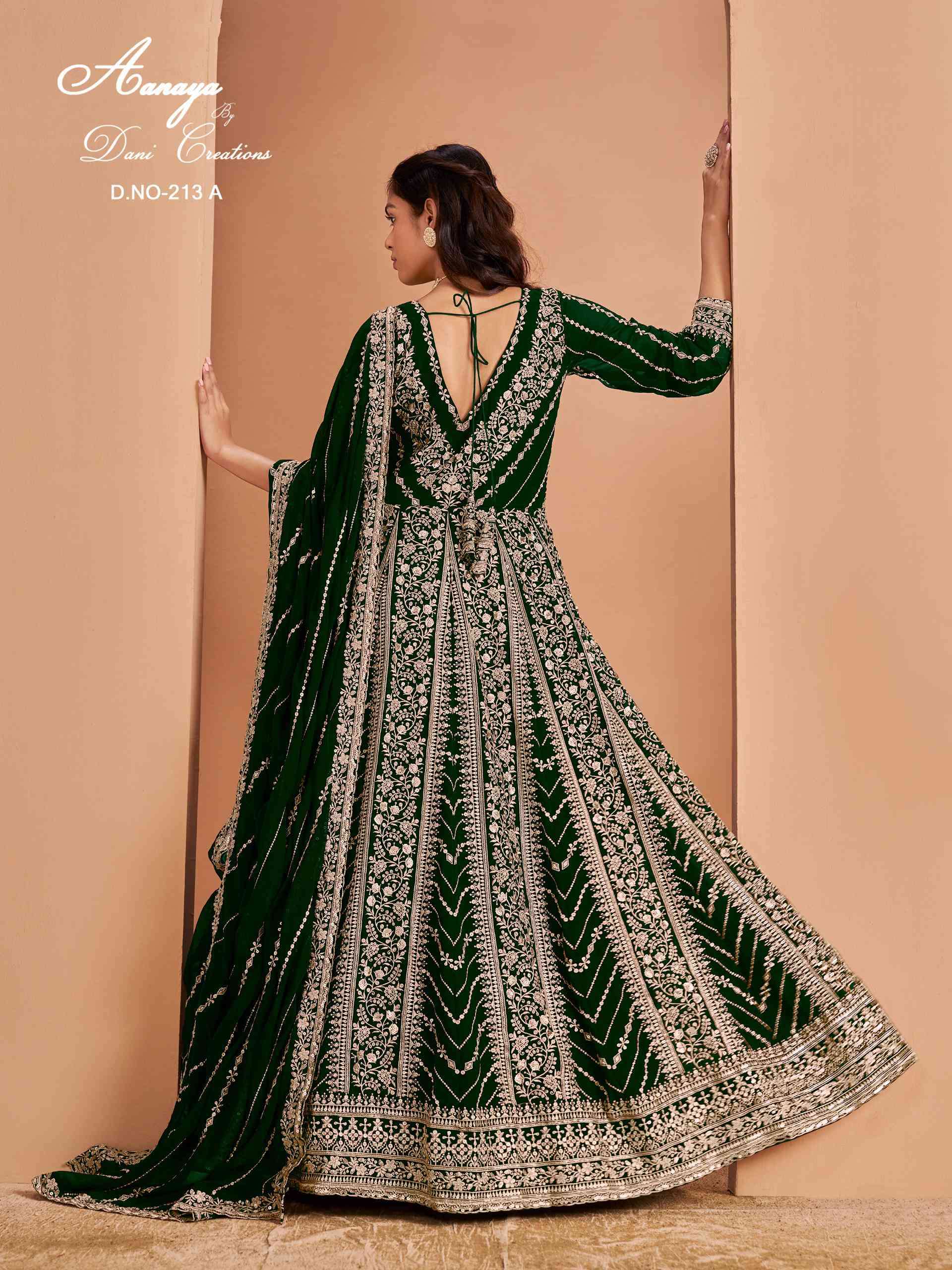Aanaya Vol 213 Wedding Gown Type Salwar Suit Catalog Collection At view 6