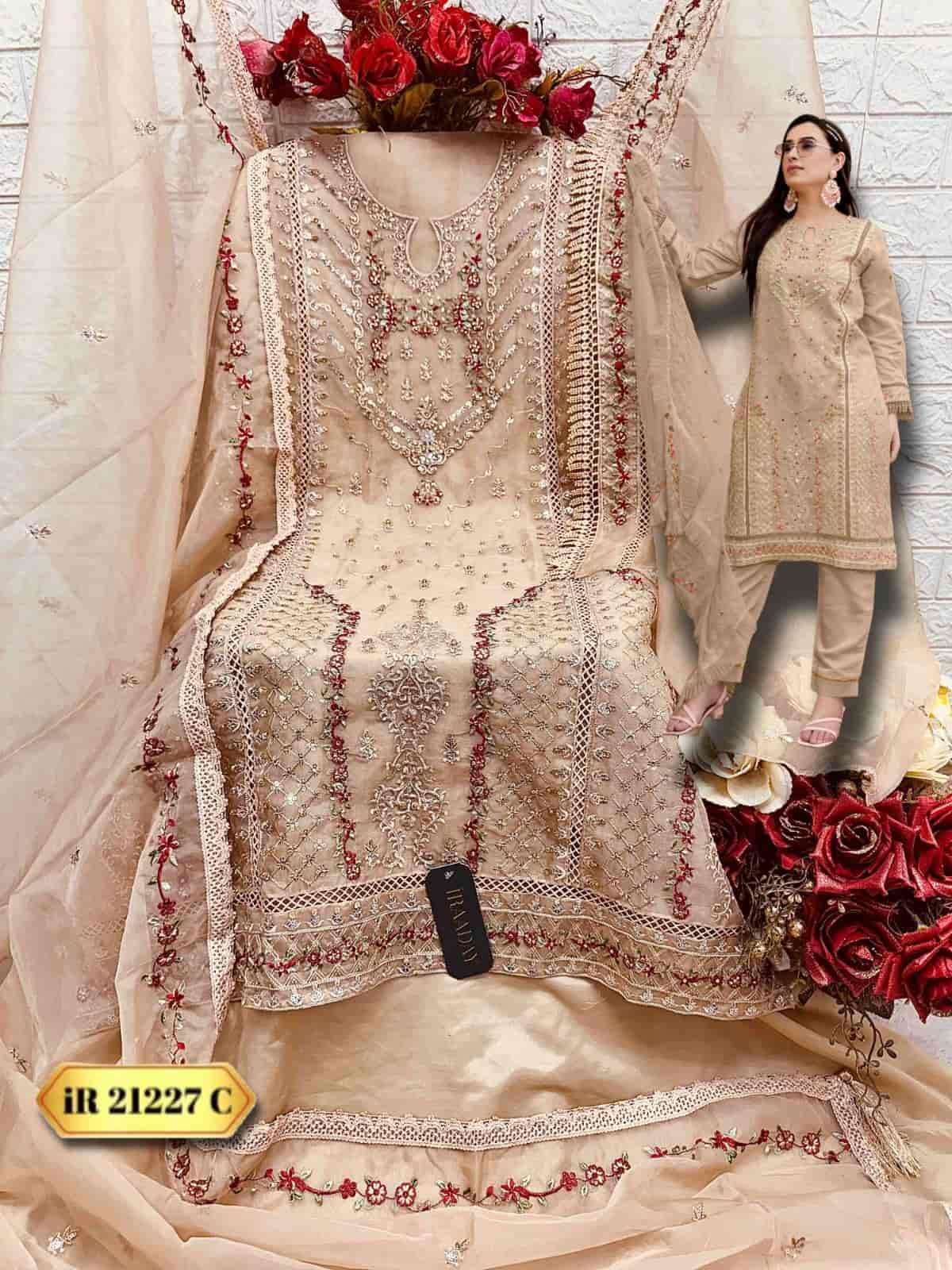 Fepic IR 21227 Colors Pakistani Style Designer Organza Suit Wholesalers view 7