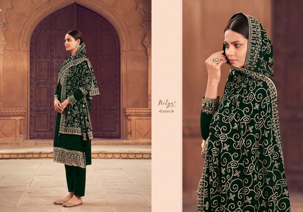 LT Fabrics nitya Vol 185 Party Wear georgette Straight Suit Collection view 10