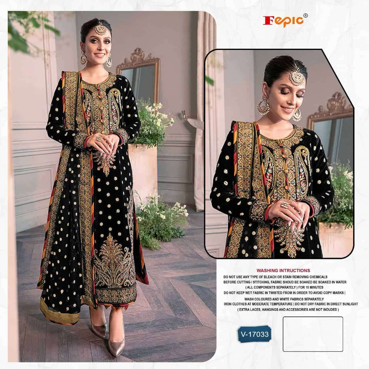 Fepic V 17033 Colors Heavy Designer Style Pakistani Winter Wear suit Online