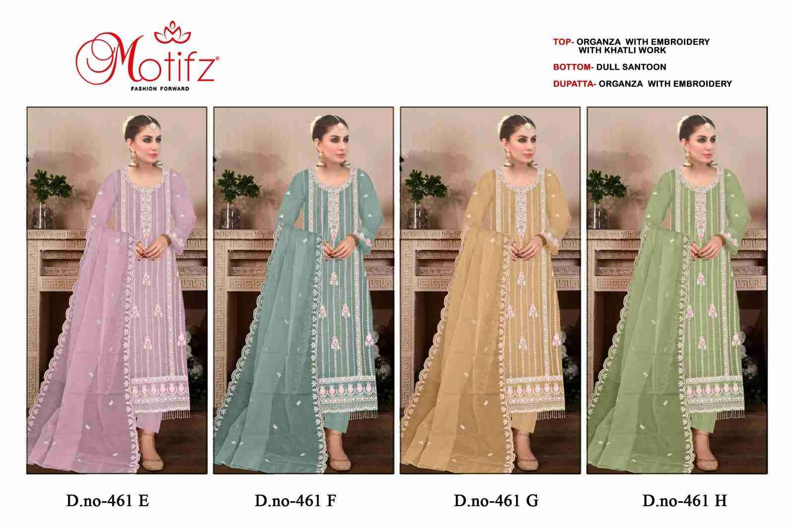 Motifz 461 Organza Straight Pakistani Suit view 7