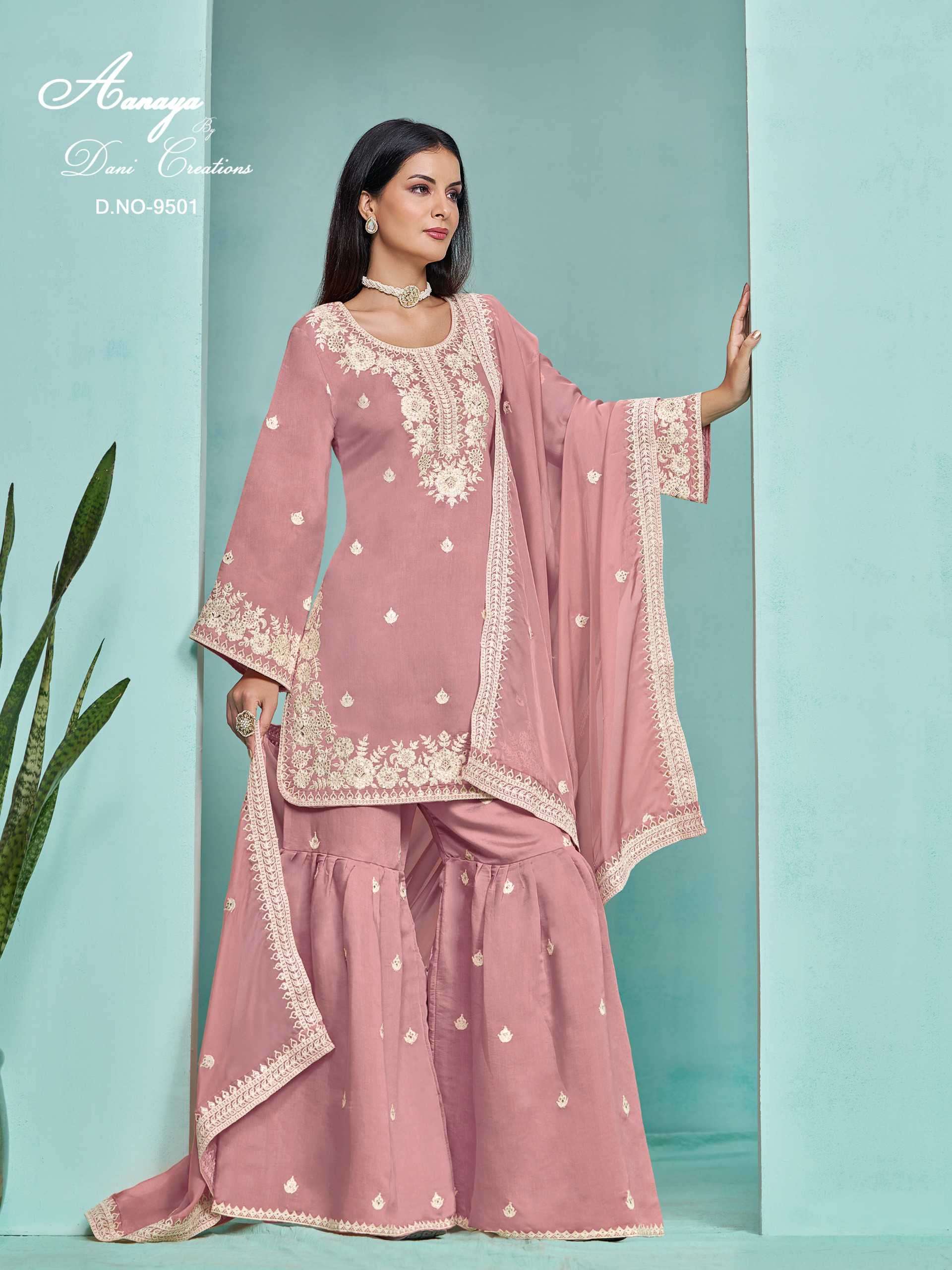 Aanaya Vol 195 9501 To 9504 Sharara Pattern Suits view 2