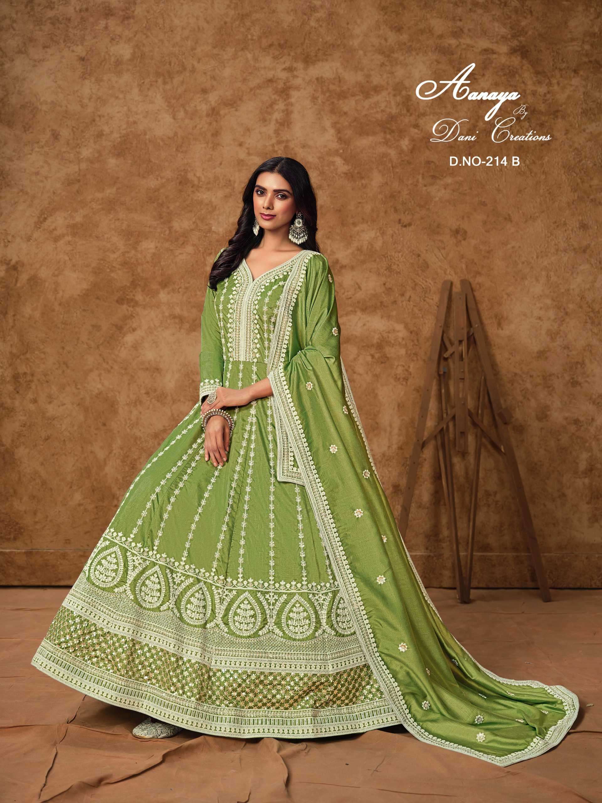 Aanaya Vol 214 Dola Silk Gown view 3