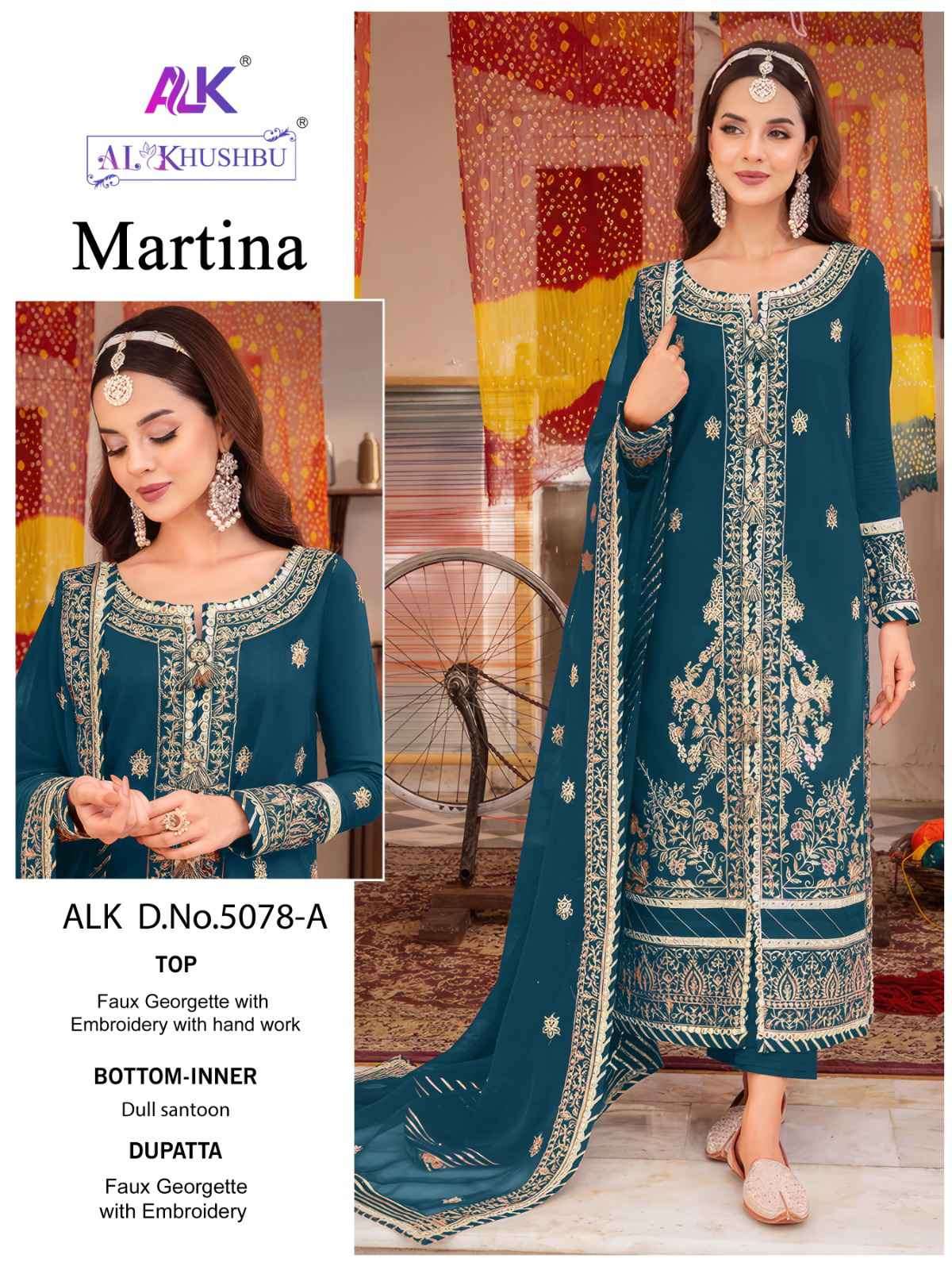 Al Khushbu Martina Pakistani Designer Suit view 3
