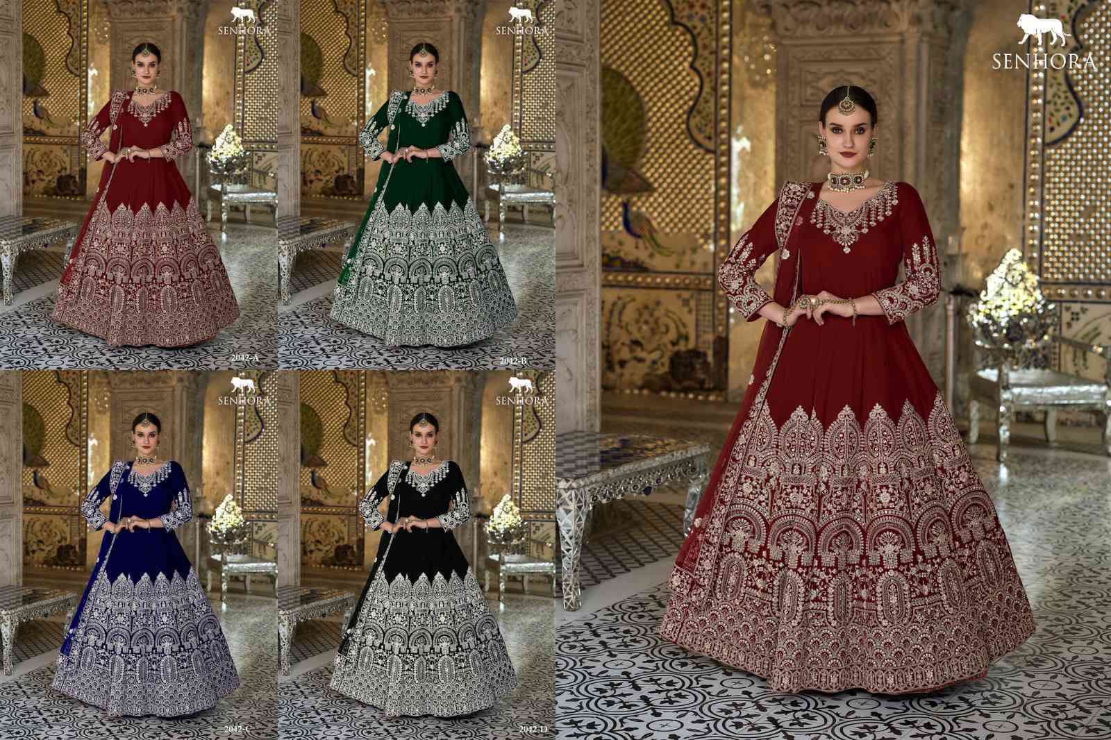 Senhora Dulhan Vol 42 Wedding Wear Designer Velvet Gown New Collection Exporter view 17