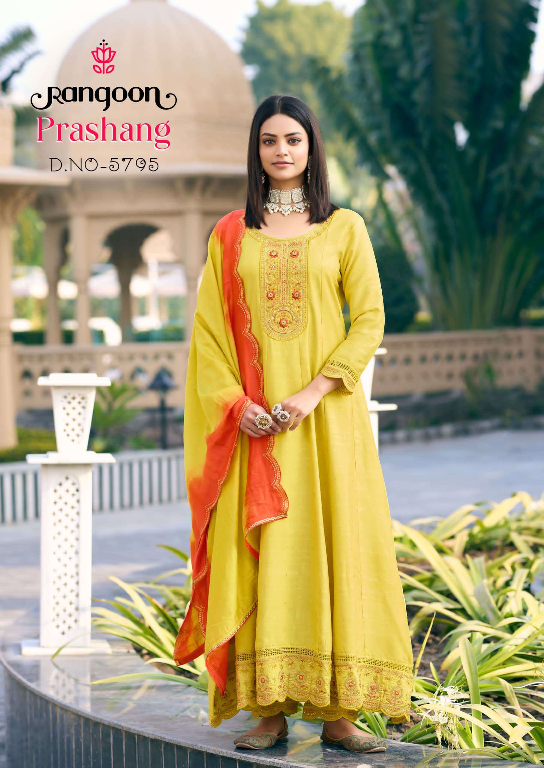 Rangoon Prashang Anarkali Pattern Stylish Suit Latest Designs view 4