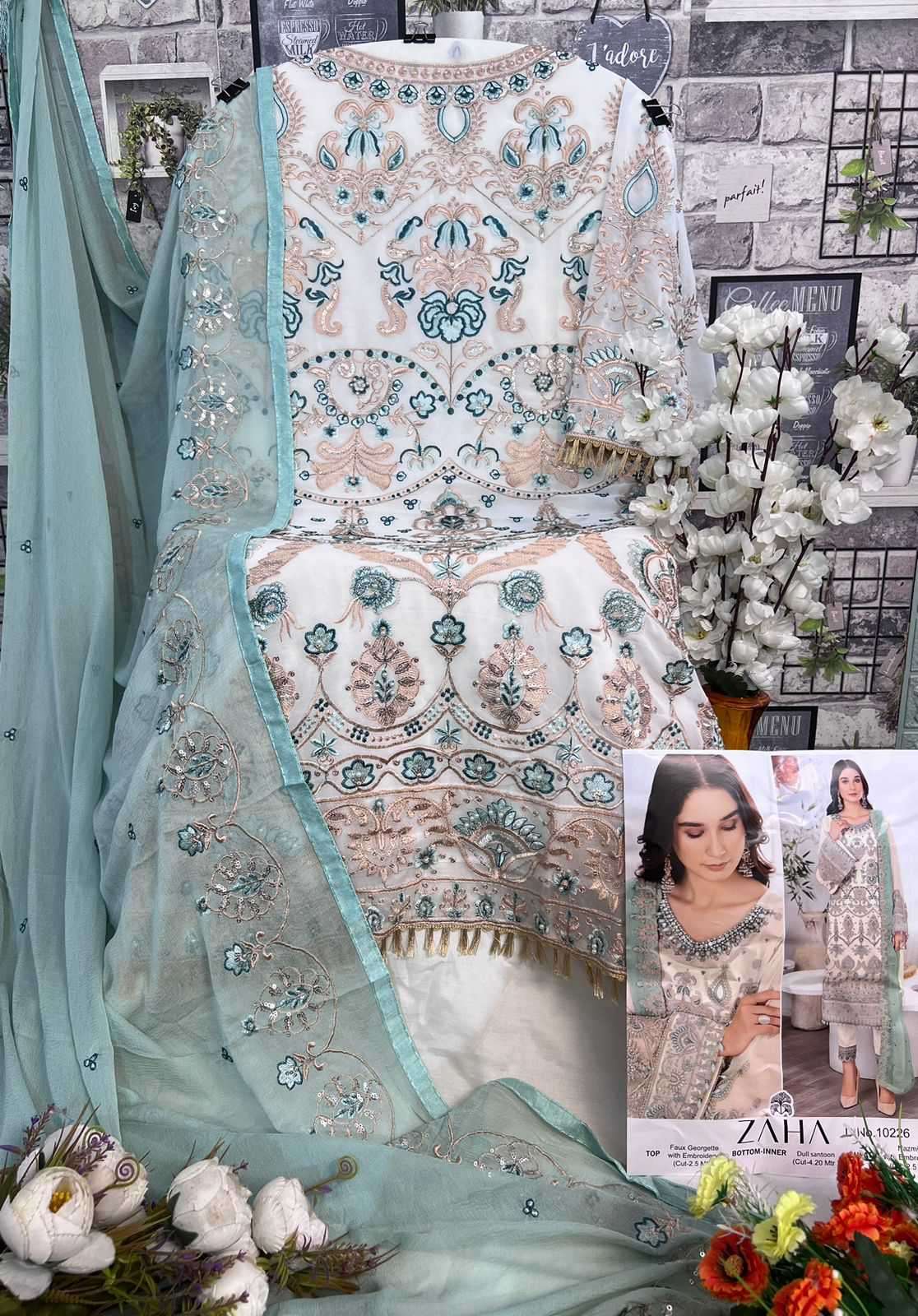 Zaha Khushbu Vol 8 Wedding Wear Designer Pakistani Dress Online view 3