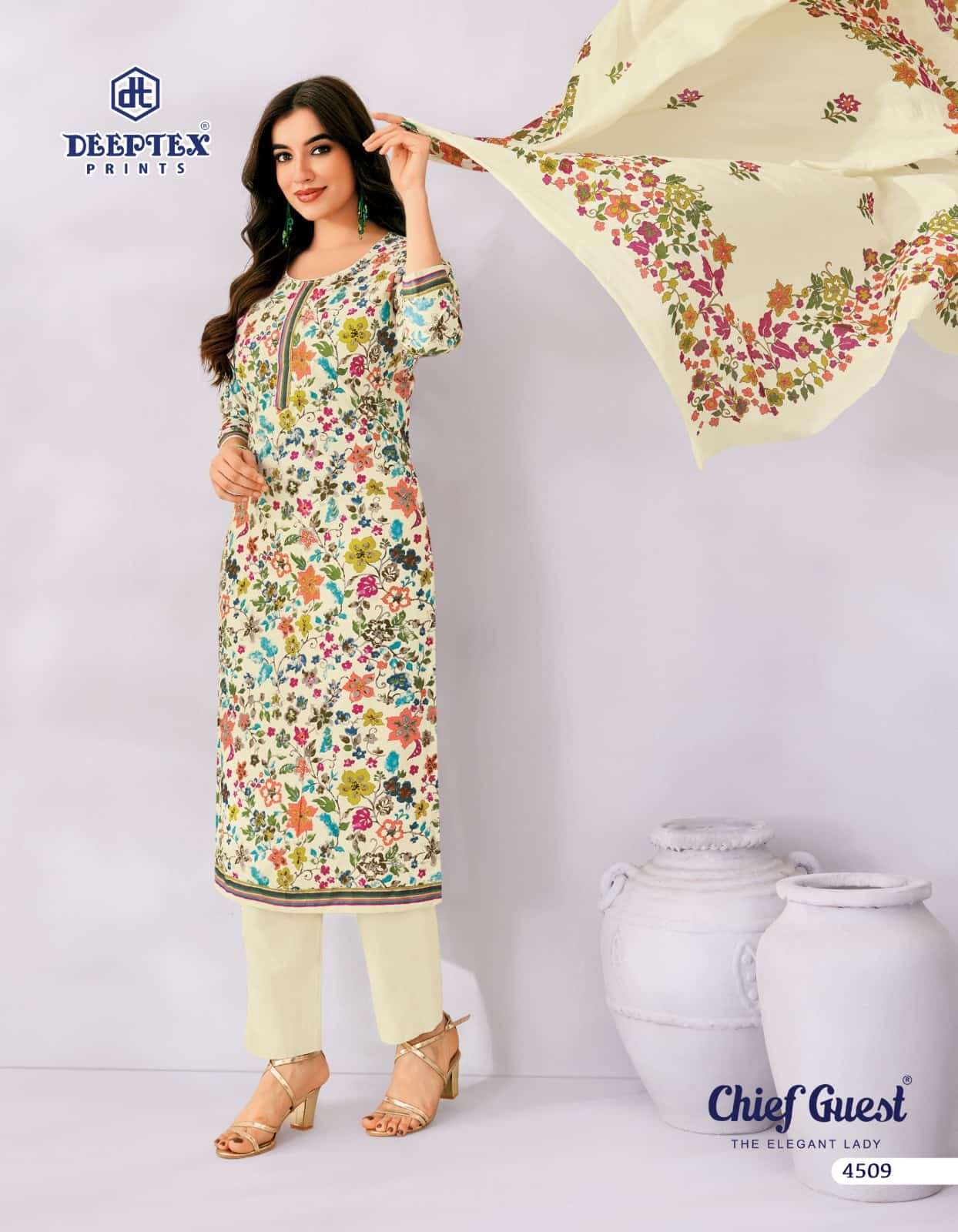 Deeptex Chief Guest Vol 45 Unstitch Cotton Salwar Suit view 14
