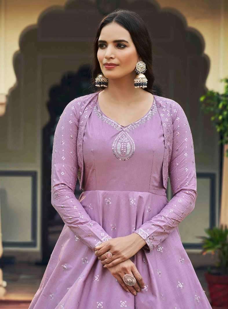 Shubhkala Flory Sequined Anarkali Gown view 20