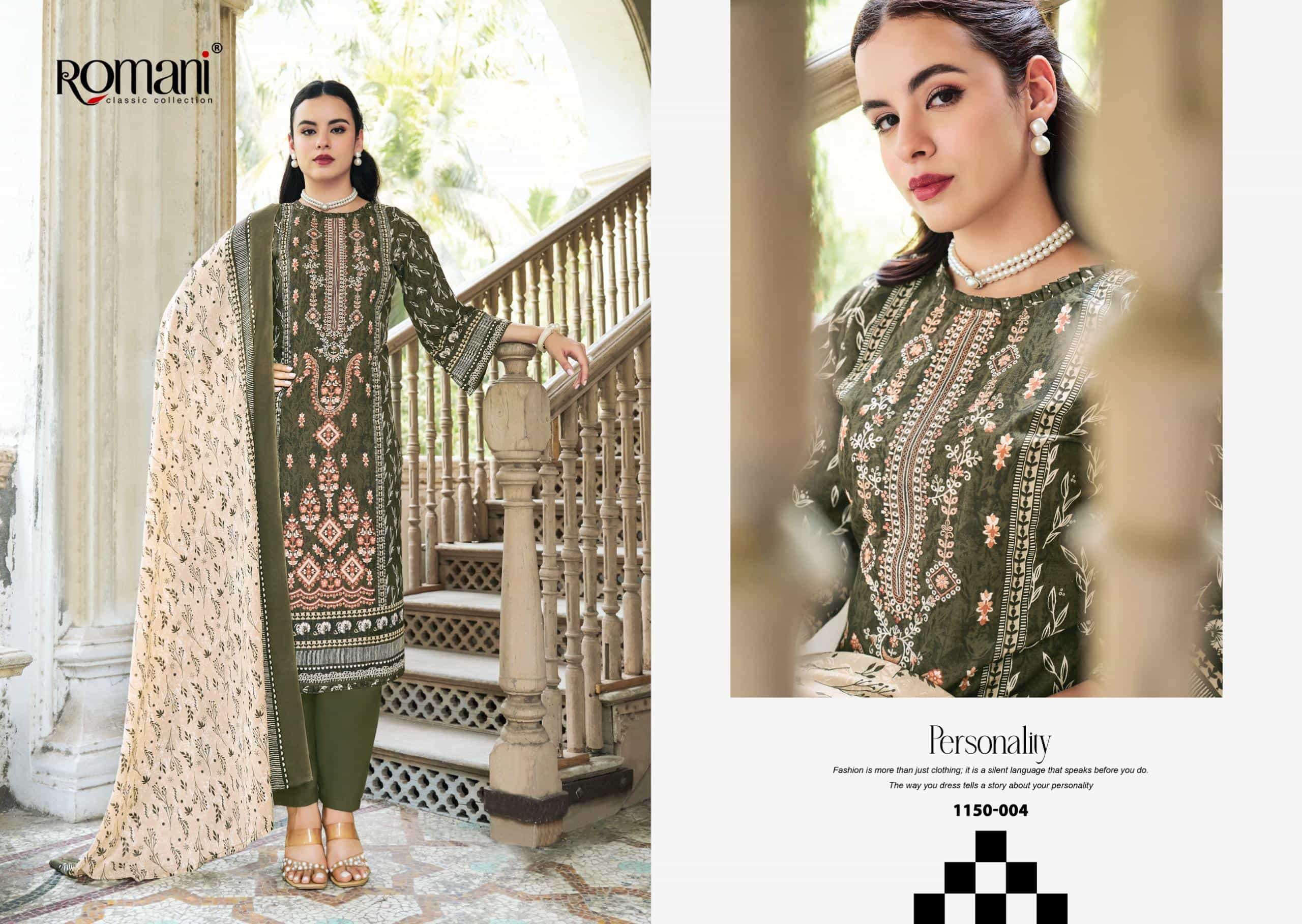 Romani Bin Kareem Vol 4 Fancy Cotton Dress Material view 5