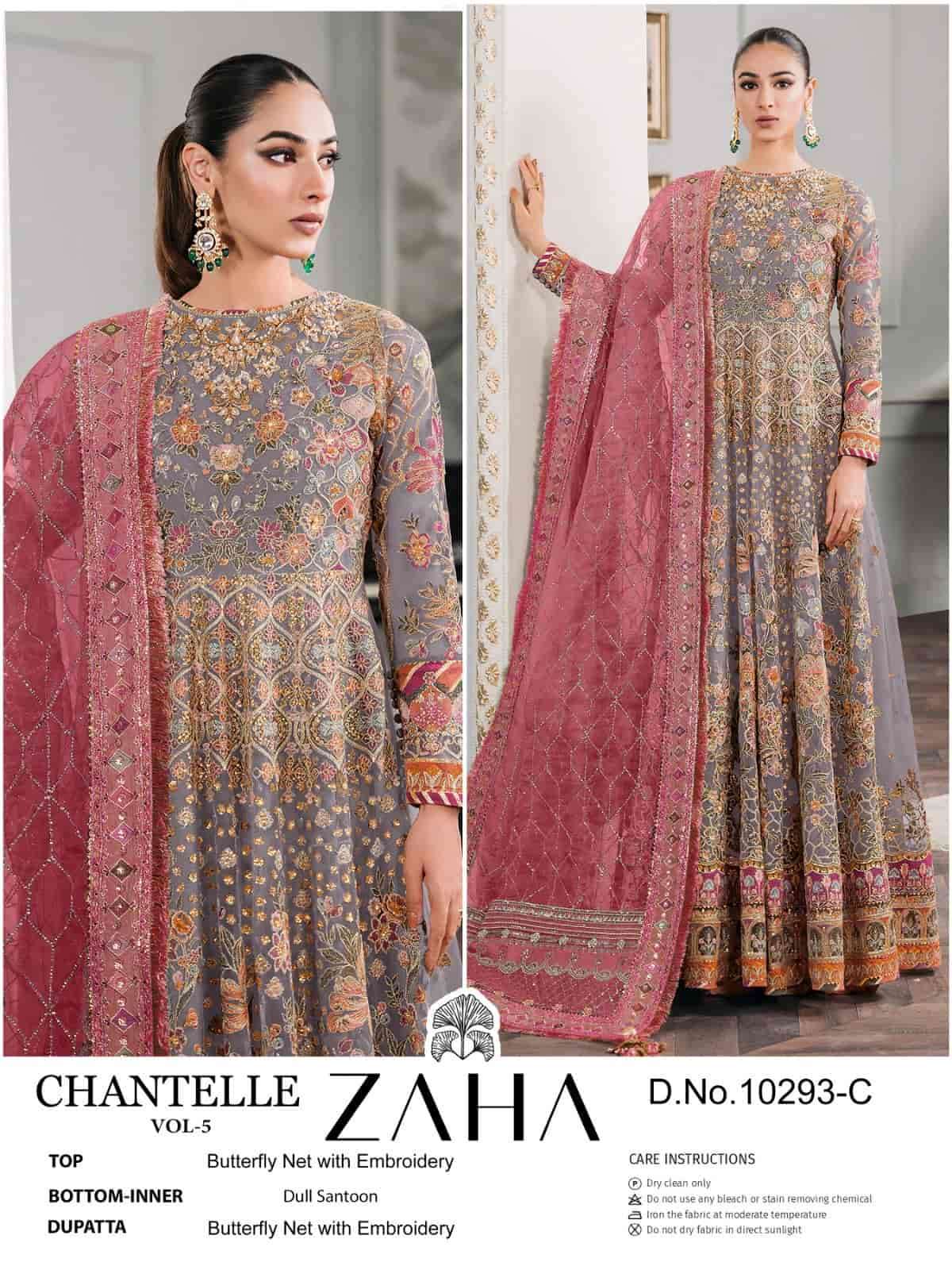 Zaha 10293 C Pakistani Fancy Salwar Kameez Limited Edition view 2