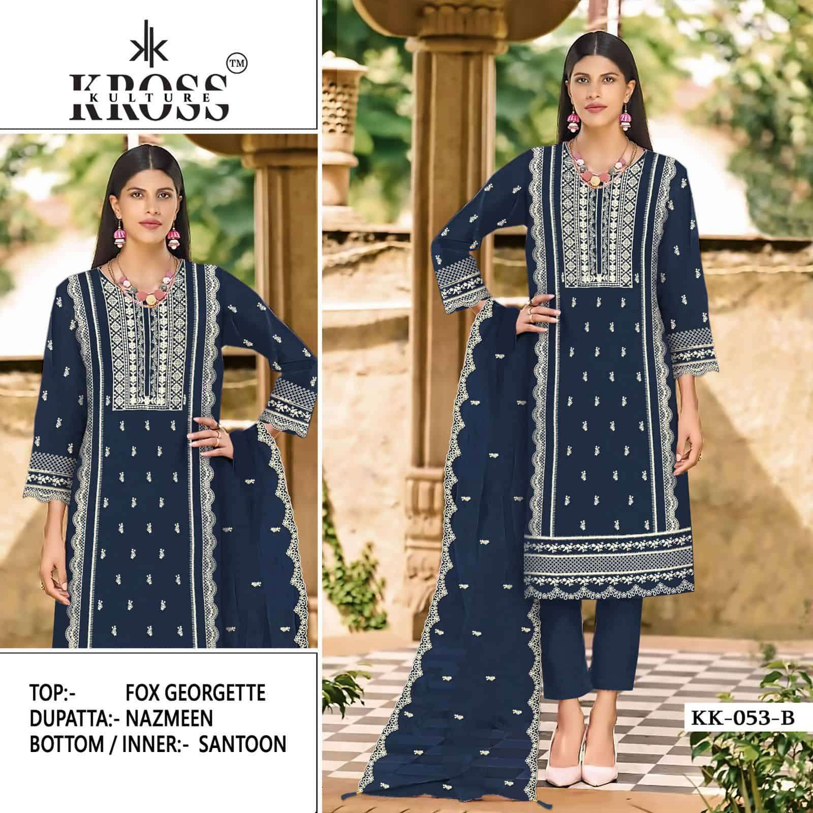 Kross Kulture KK 053 Colors Pakistani Festive Wear Style Latest Designer Suit Wholesalers