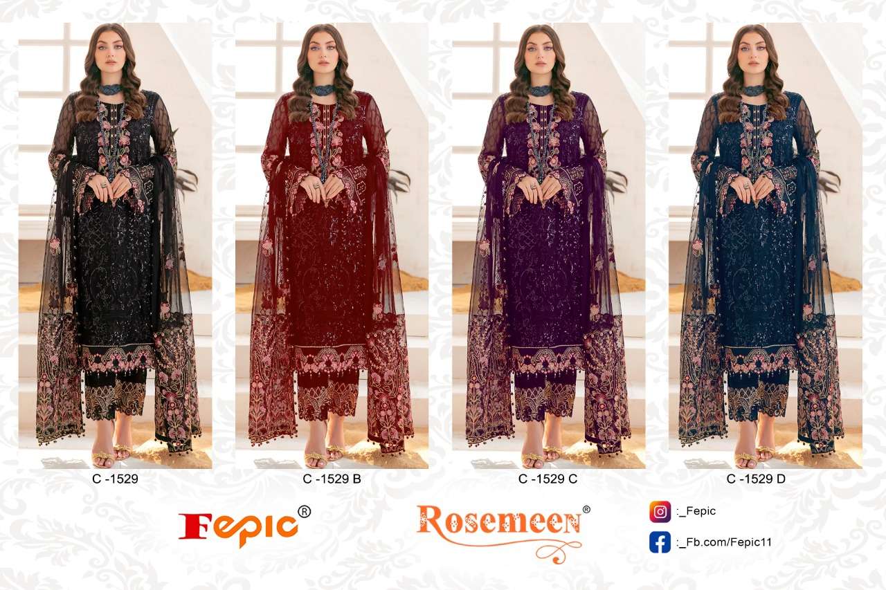 Fepic C 1529 Colors Partywear Designer Pakistani Salwar Suit Catalog Exporter view 6