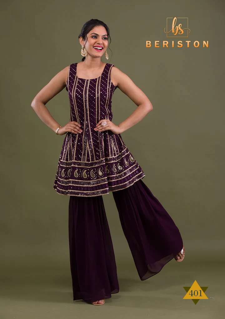 Beriston Bs Vol 4 Fancy Readymade Sharara Stylish Suit New Designs view 3