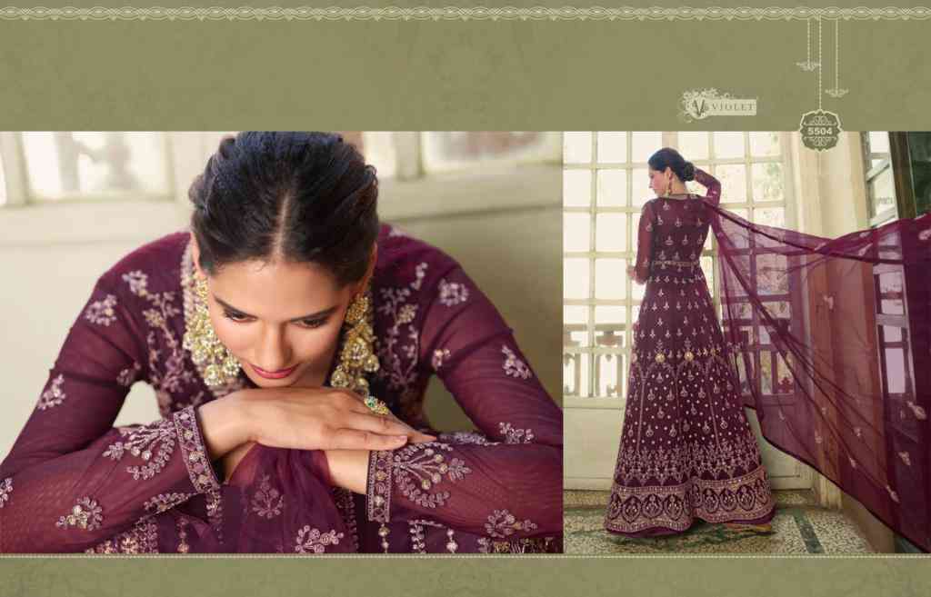 Swagat Violet Designer Anarkali Gown view 6