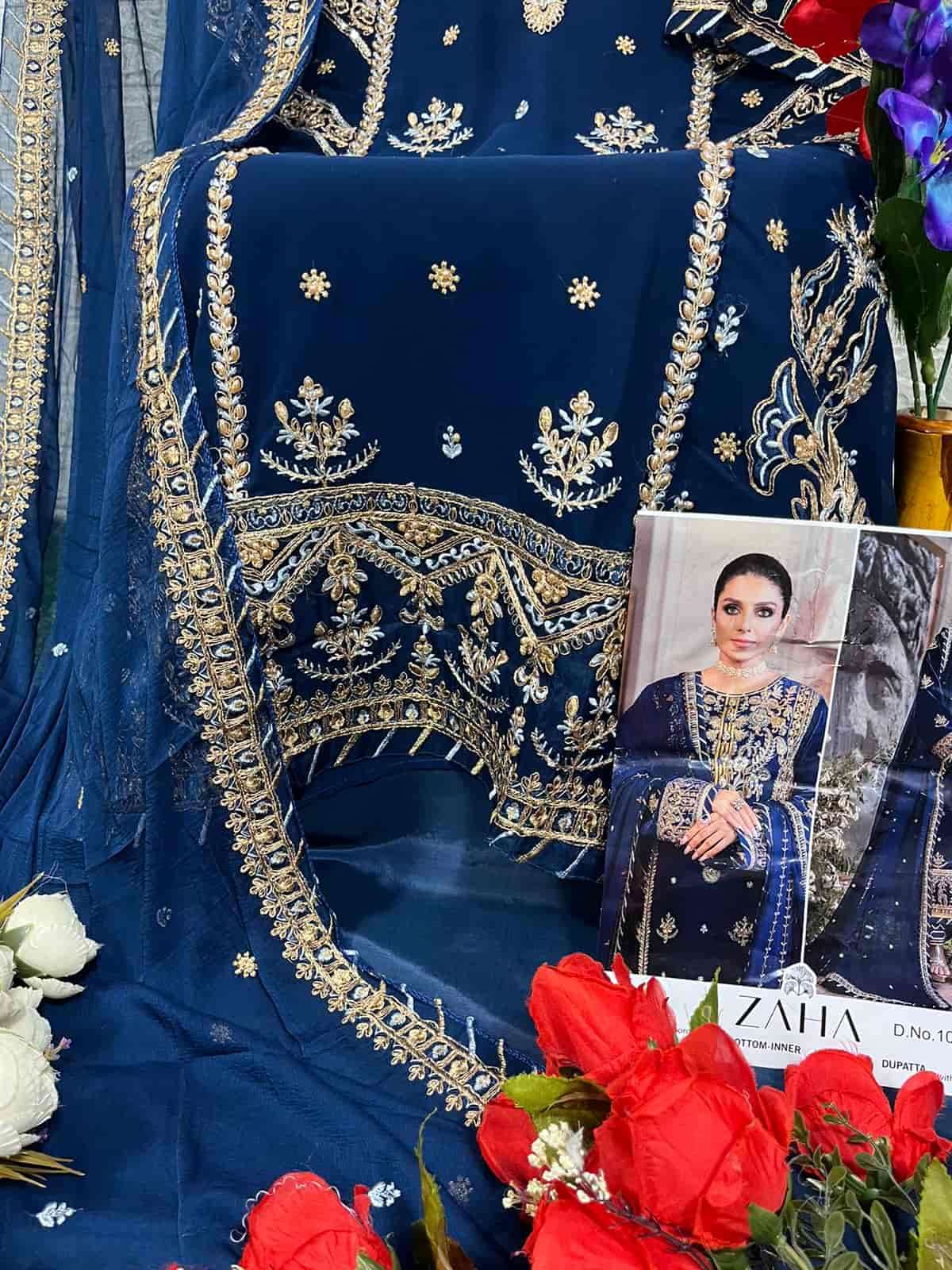 Zaha 10115 B Designer Pakistani Party Wear Suit view 2
